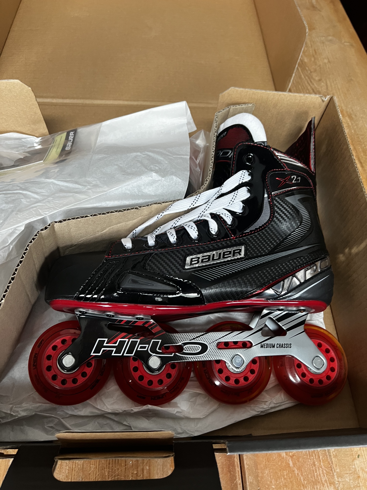 New Bauer Size 9.5 Vapor X2.7R Inline Skates SidelineSwap