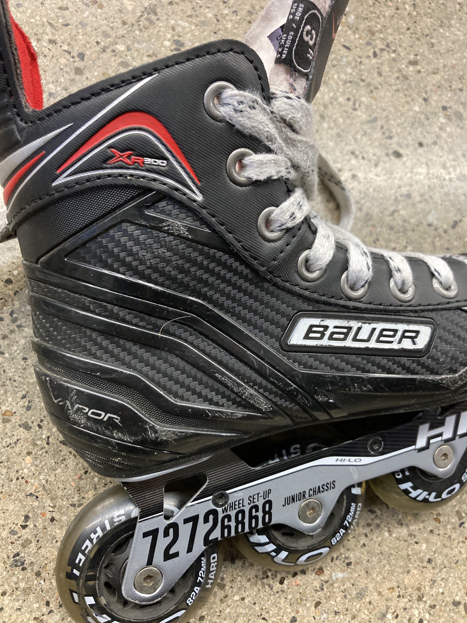 Used Bauer Vapor XR300 Inline Skates D&R (Regular) 3 SidelineSwap
