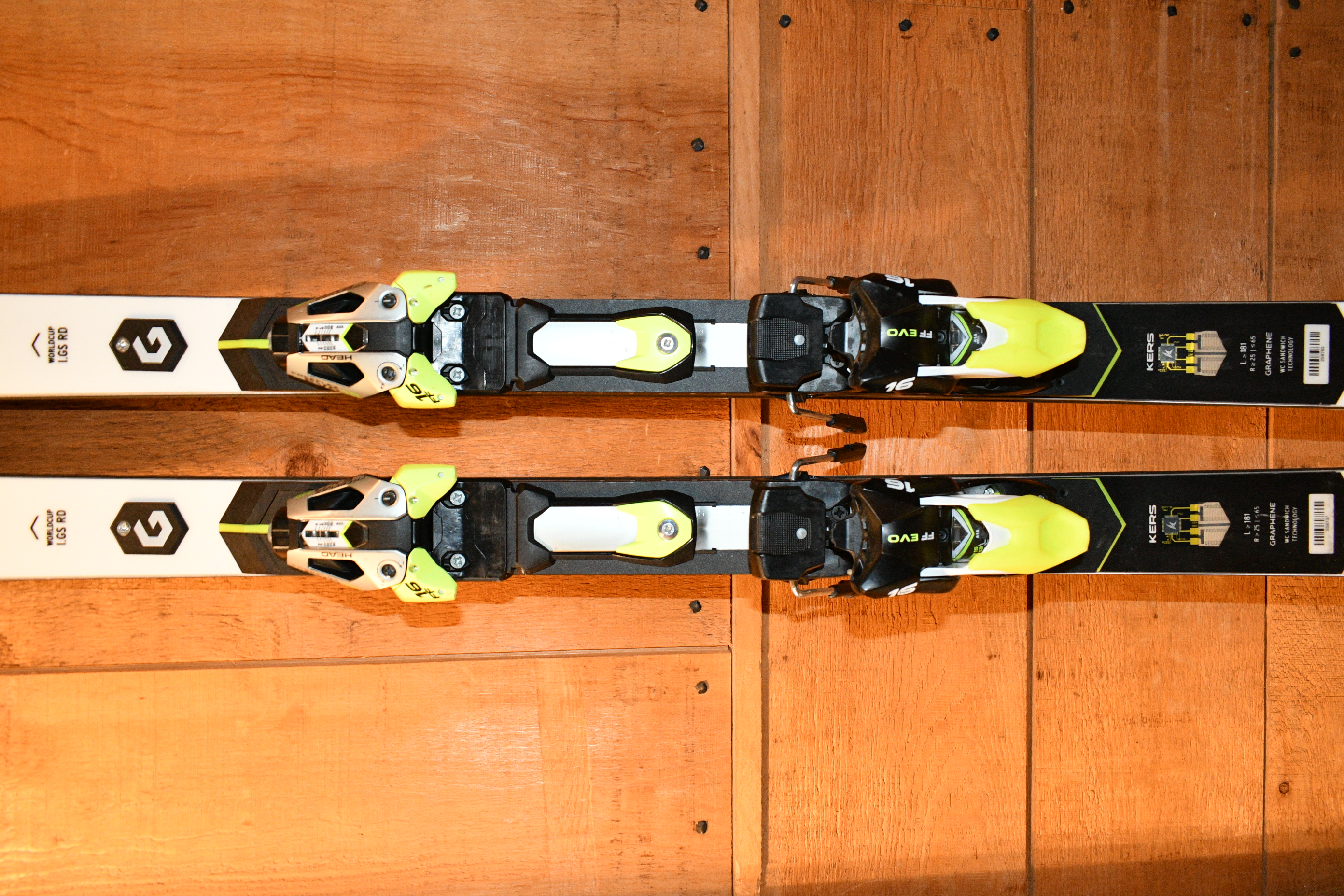 HEAD i.GS RD 181 cm GS skis 25m race w/ Freeflex 16 Bindings