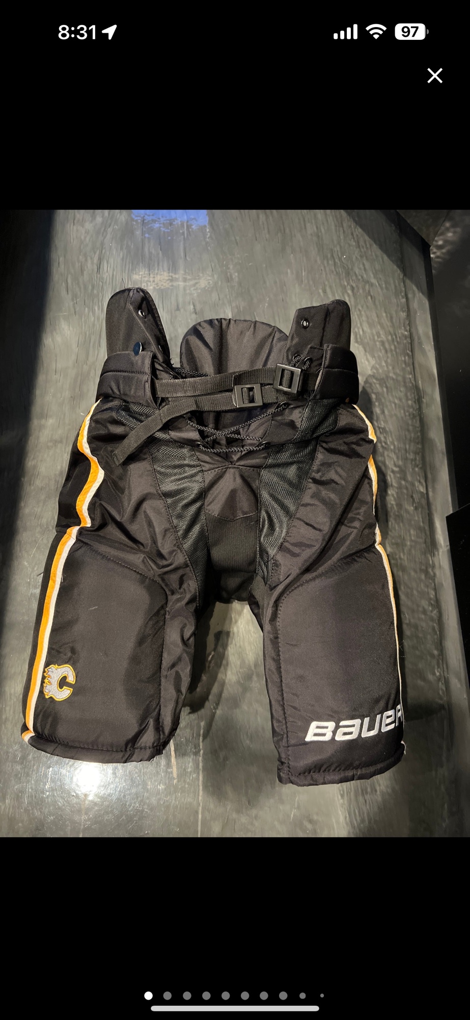 New Calgary Flames Pro Stock Pant Medium +1 SidelineSwap