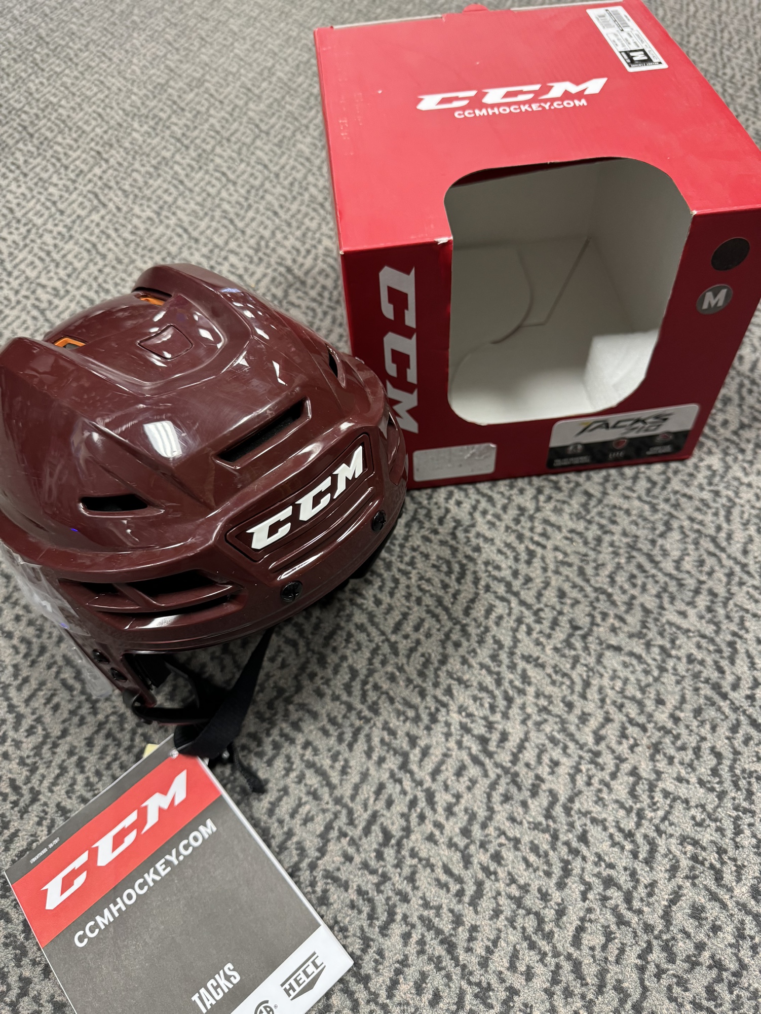 CCM Tacks 710 Maroon Medium Helmet SidelineSwap