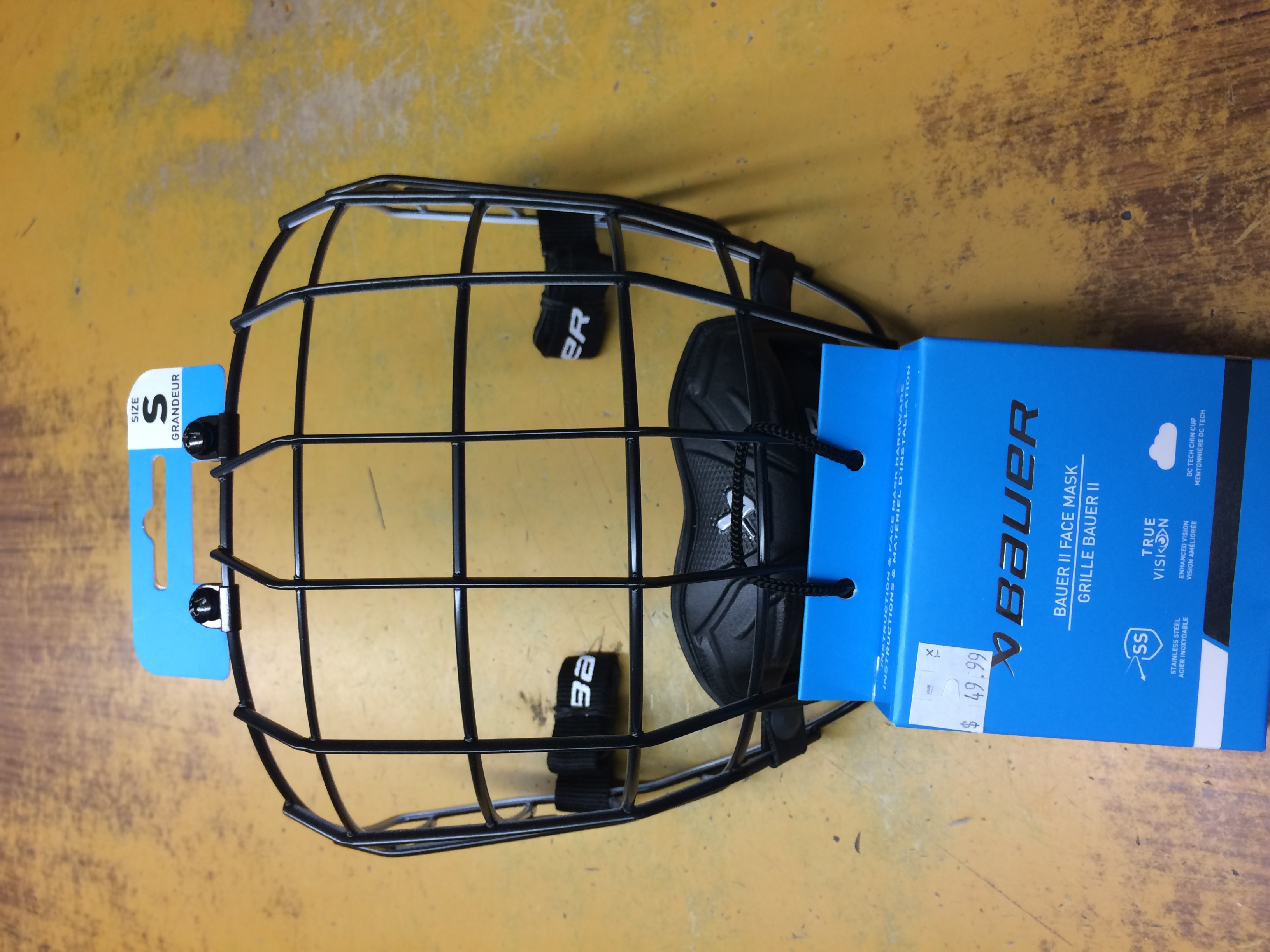 Bauer Profile II Facemask I2 Black/White Cage Hockey Mask Hockey Wire