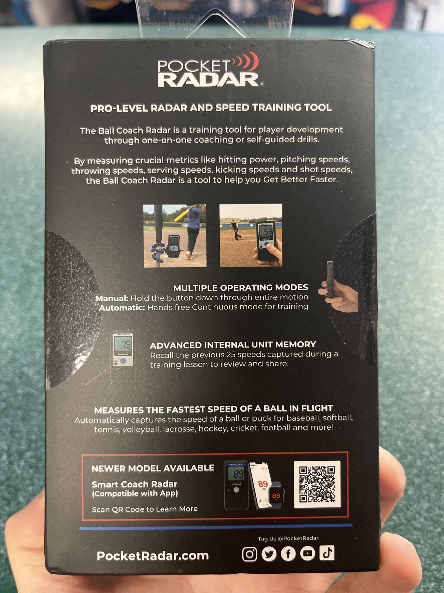 Pocket Radar Ball Coach Radar SidelineSwap