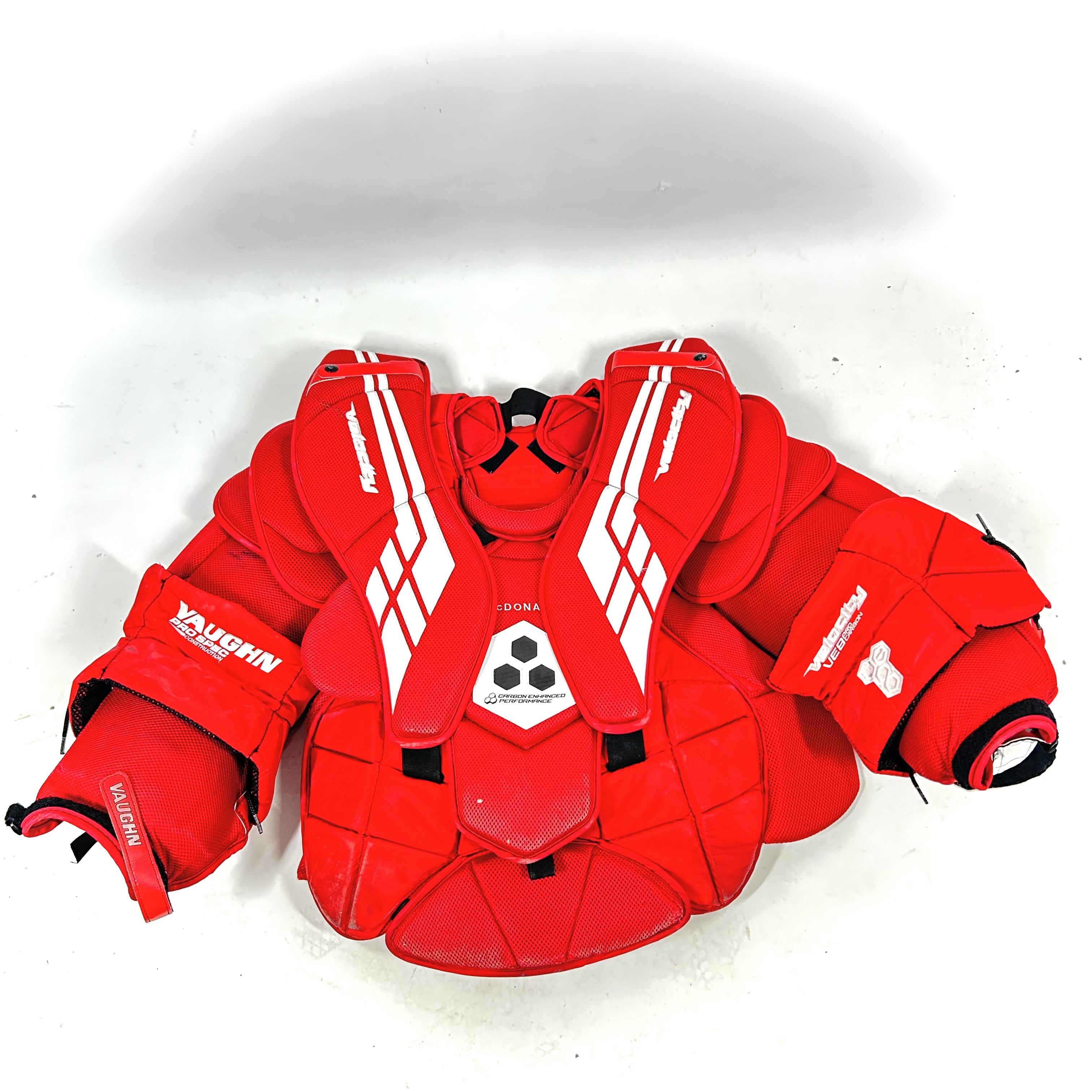Vaughn VE8 Used Pro Stock Goalie Chest Protector (Red) SidelineSwap