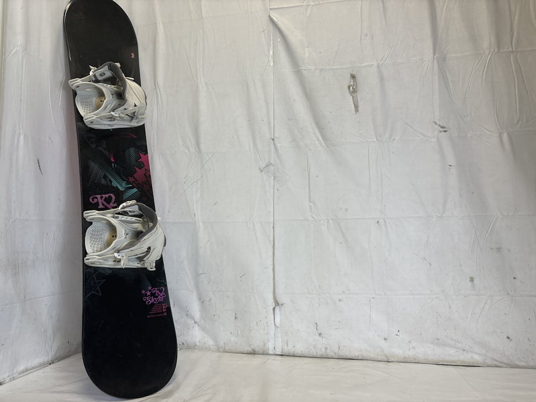 Used K2 Skyla 143 Cm Women's Snowboard W Lg Flow Flite 1 Womens