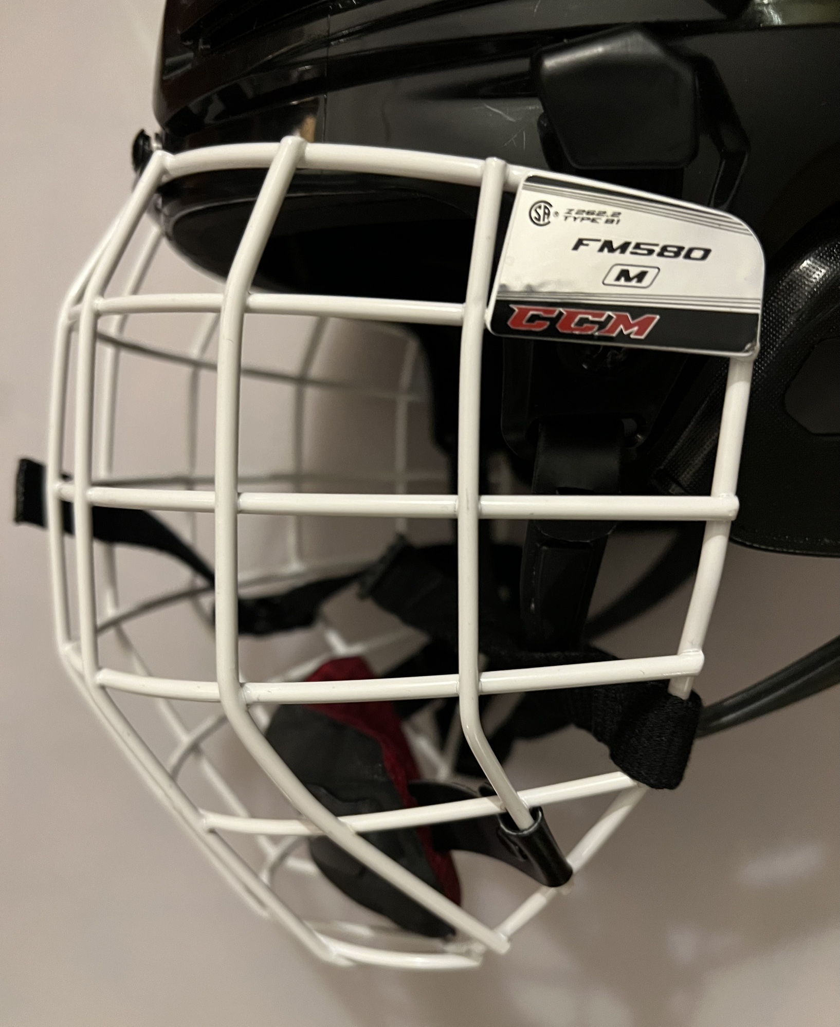 Used Small Bauer IMS 5.0 Helmet, CCM FM580 Medium Cage SidelineSwap