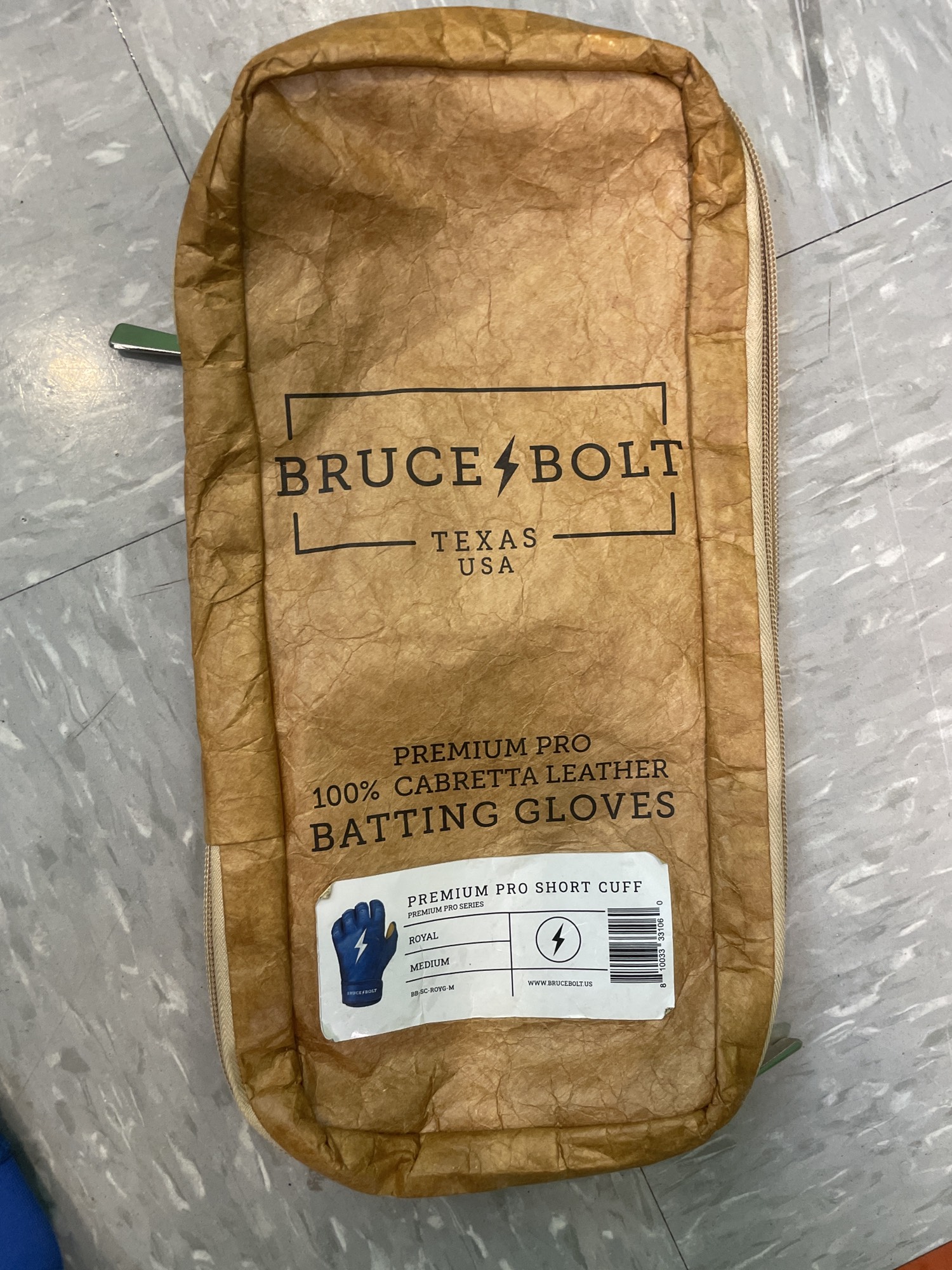 Blue Used Medium Bruce Bolt Batting Gloves SidelineSwap