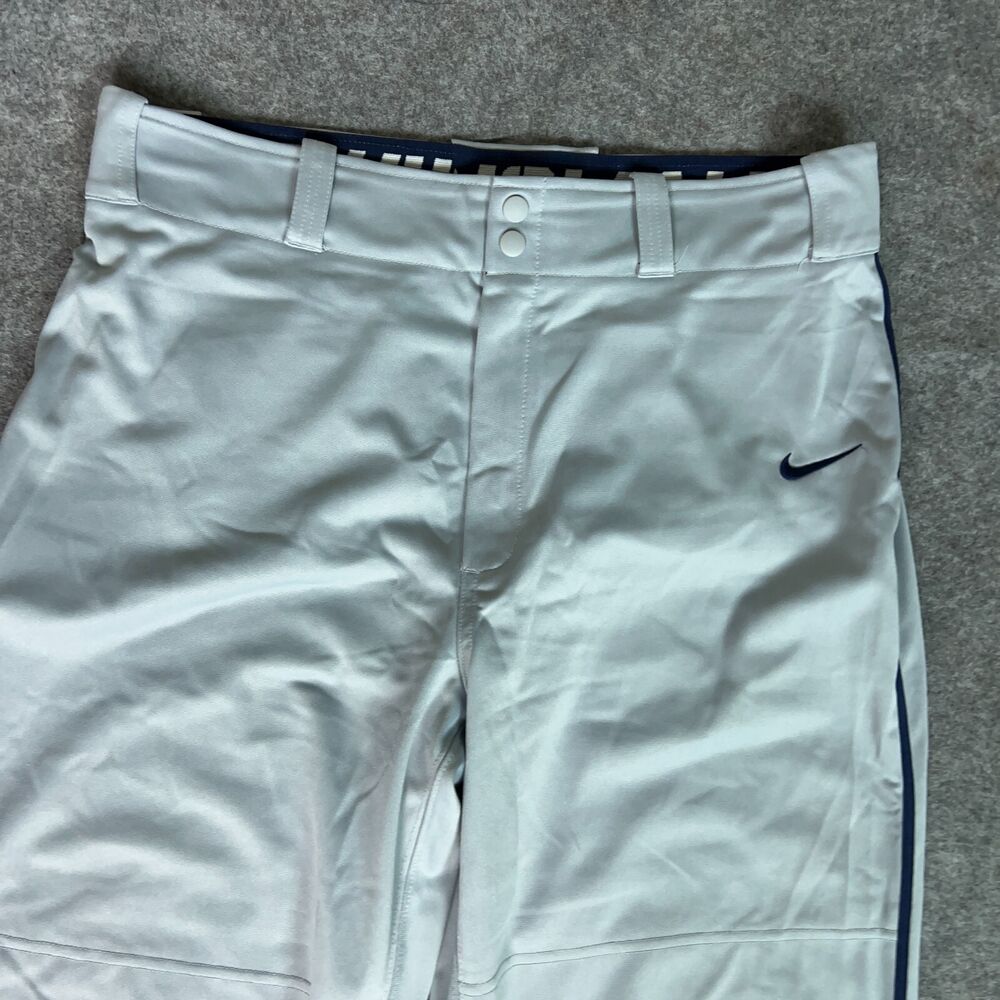 Nike Mens Baseball Pants Extra Large Gray Navy Stripe Swoosh Softball