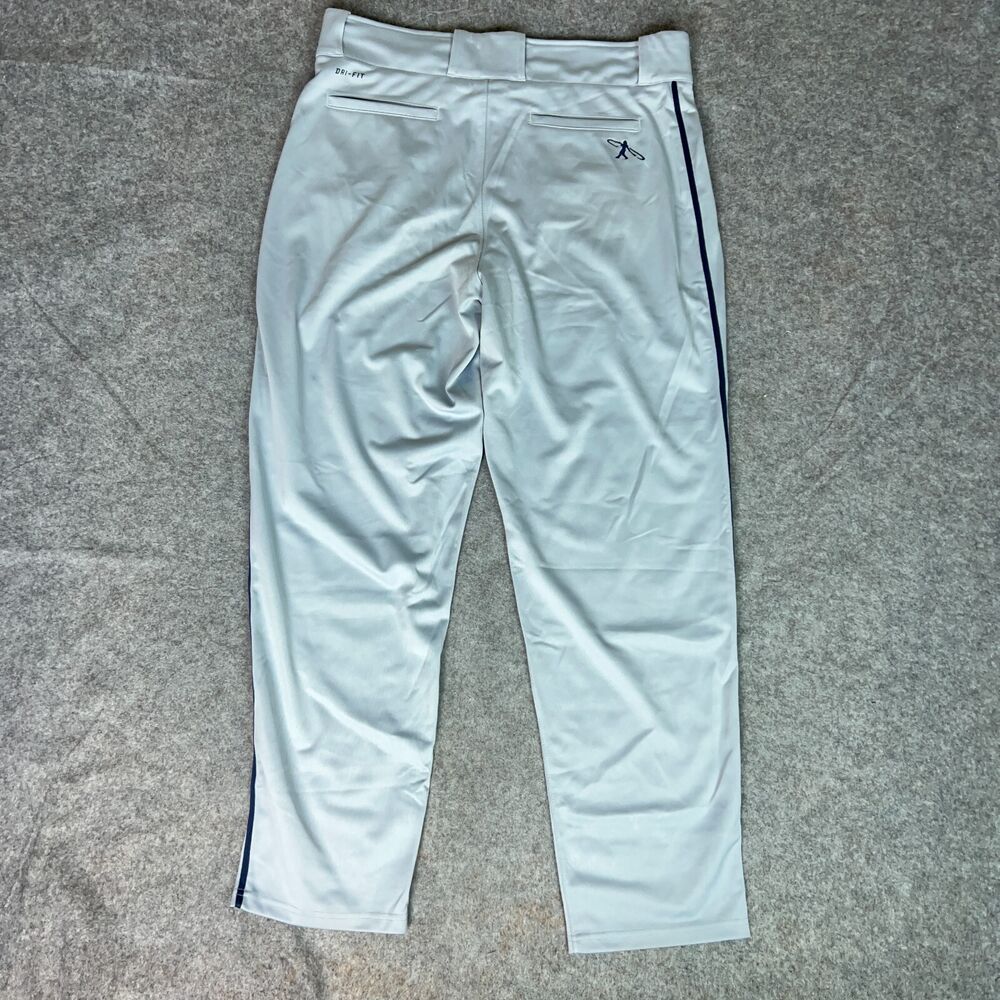 Nike Mens Baseball Pants Extra Large Gray Navy Stripe Swoosh Softball