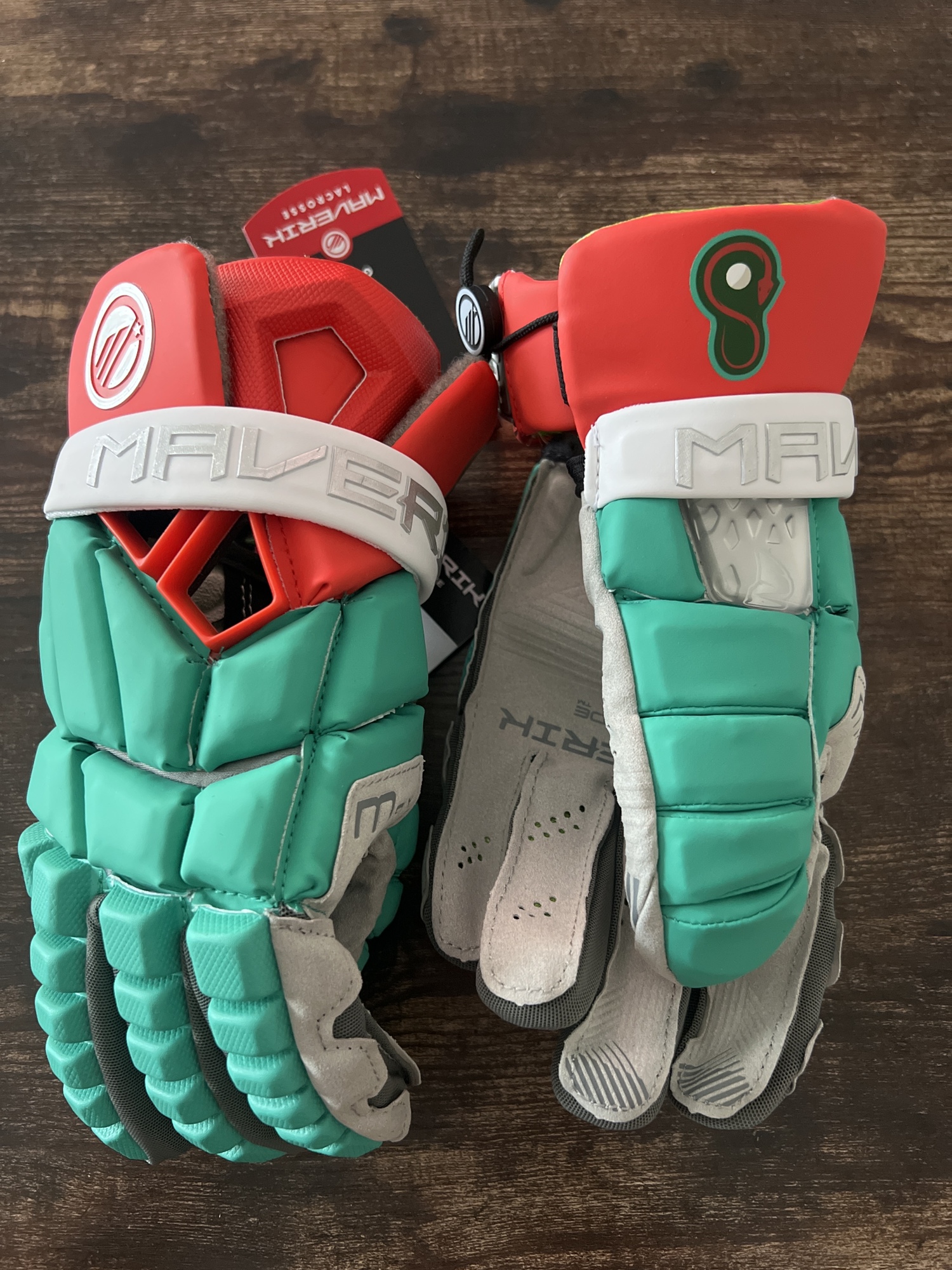 New PLL Whipsnakes Maverik 13" Max Lacrosse Gloves SidelineSwap