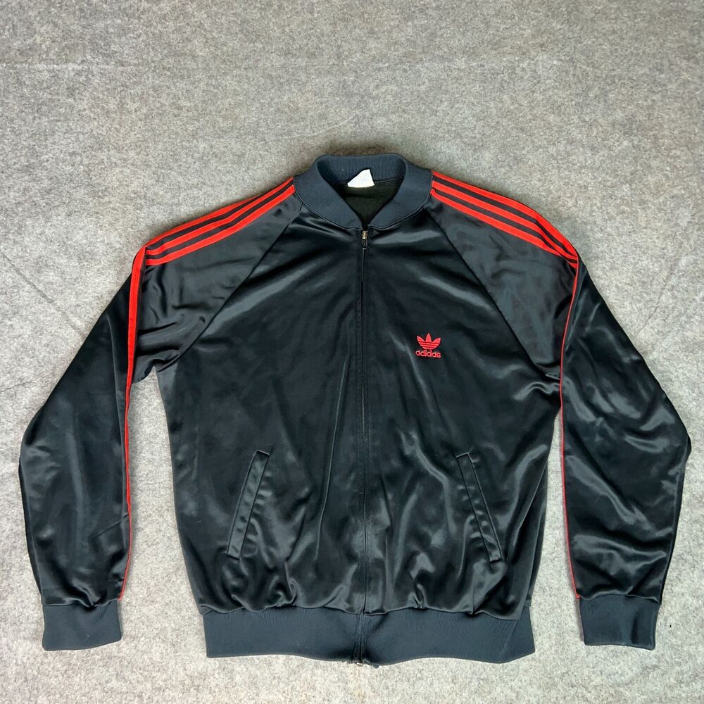 80s adidas ATP Track Jacket black red