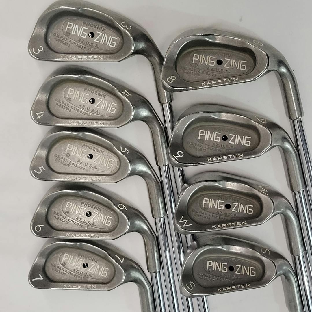 Used Ping Zing Karsten 3isw Regular Flex Steel Shaft Iron Sets