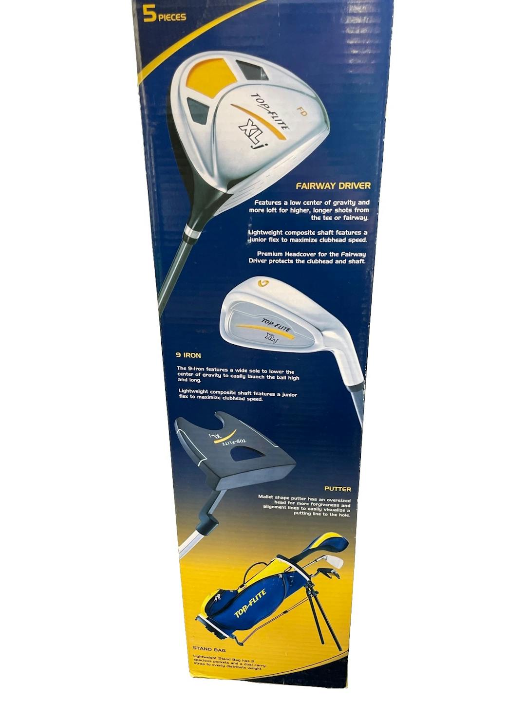 Used Top Flite Xlj 5 Piece Regular Flex Graphite Shaft Junior Club Sets