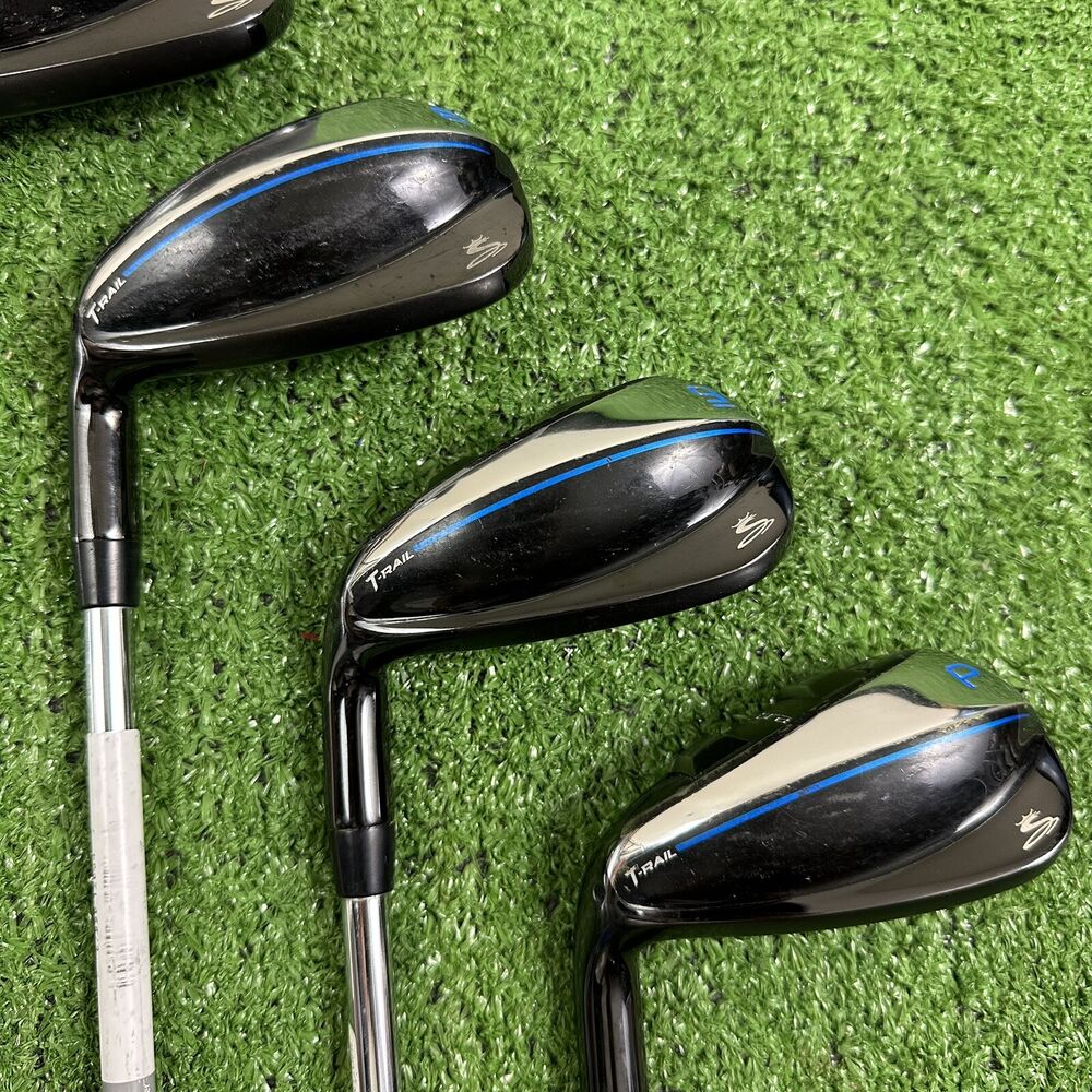 Cobra TRail Hybrid Iron Set 4H 5H 6PW Steel Graphite Combo Stiff Flex Left LH SidelineSwap