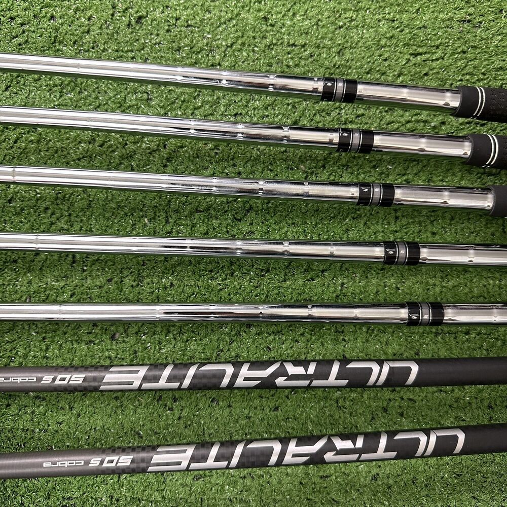 Cobra TRail Hybrid Iron Set 4H 5H 6PW Steel Graphite Combo Stiff Flex Left LH SidelineSwap