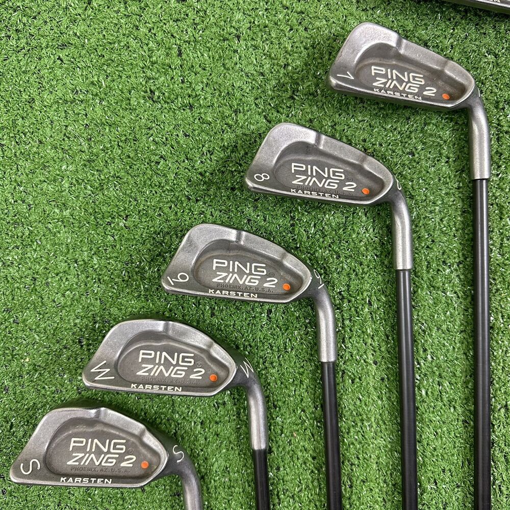 Ping Zing 2 Karsten Orange Dot Irons Set 3PW SW Aldila Karsten 101 1/