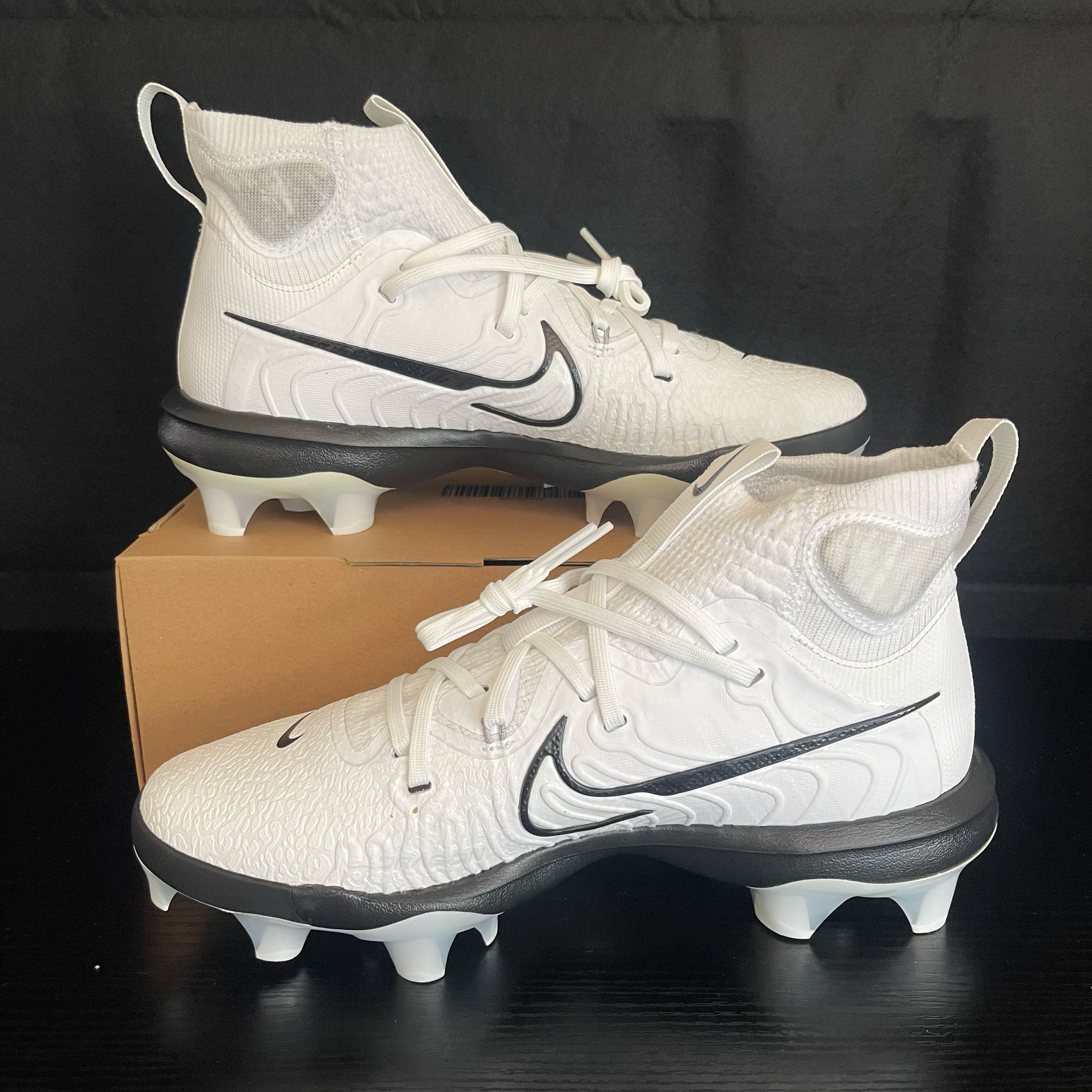 Nike Alpha Huarache NXT MCS Men's Molded Baseball Cleats Size 7.5 White