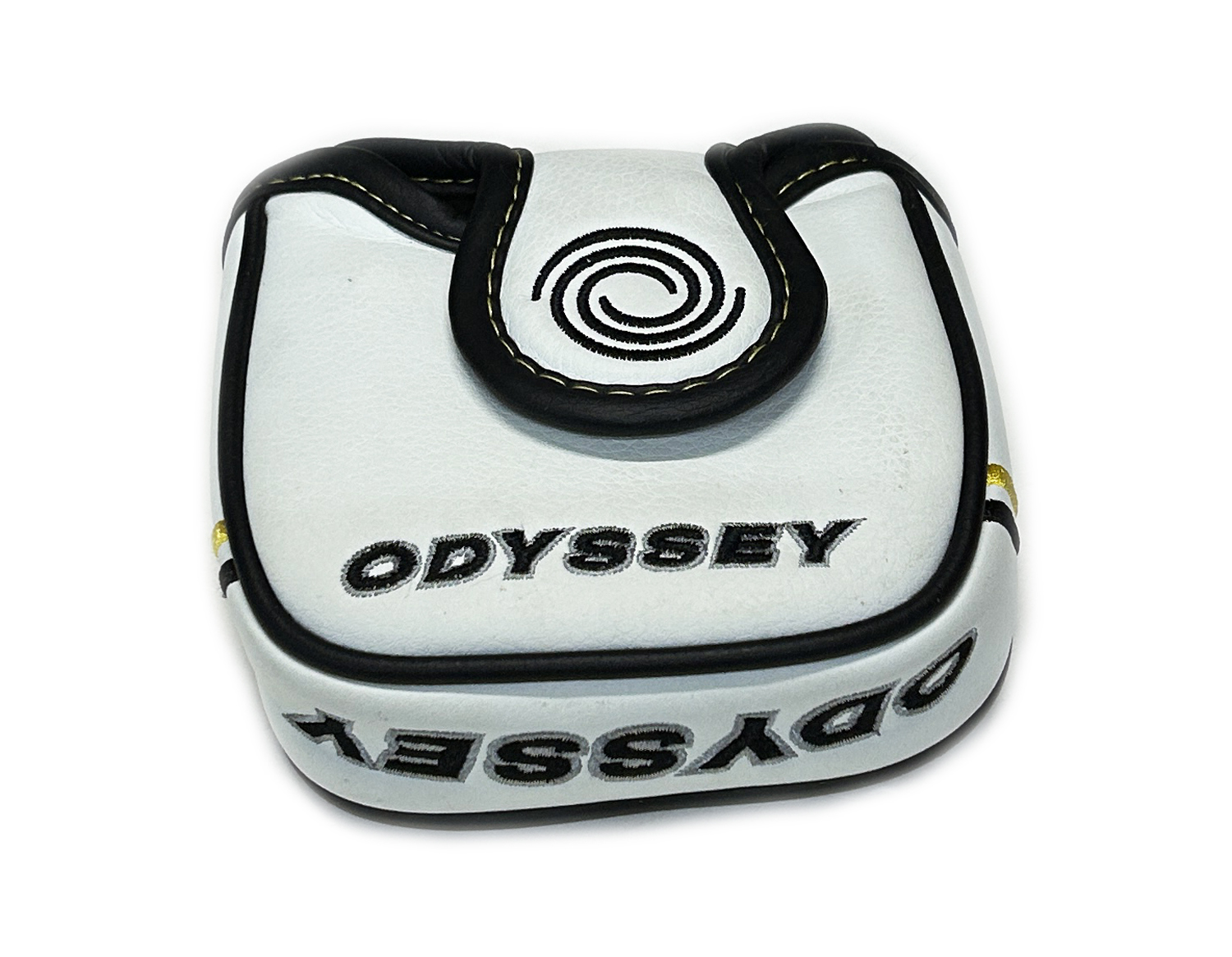 Odyssey Stroke Lab White/Black/Yellow Square Mallet Putter Headcover SidelineSwap
