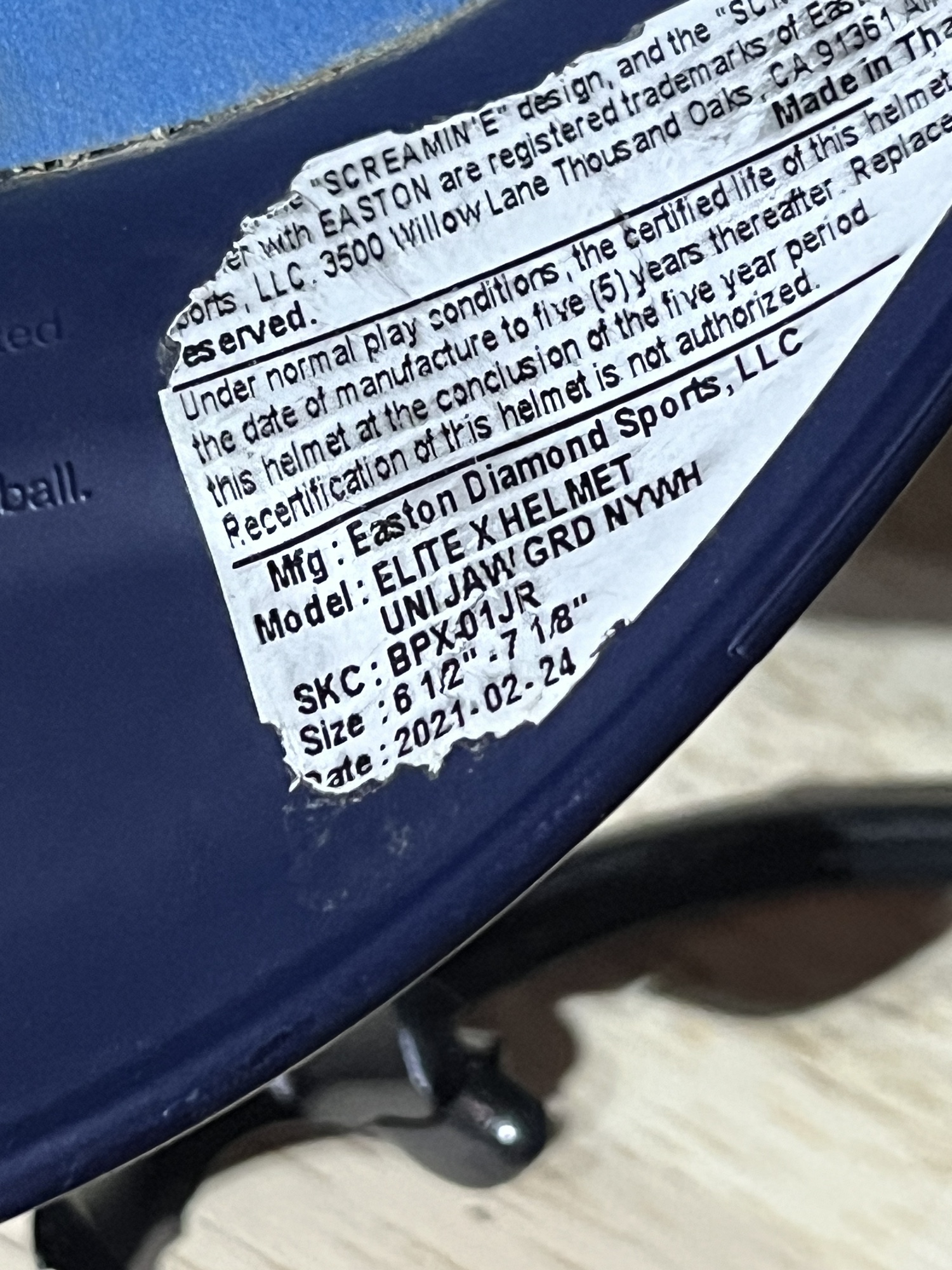 Easton Elite X Youth Batting Helmet SidelineSwap