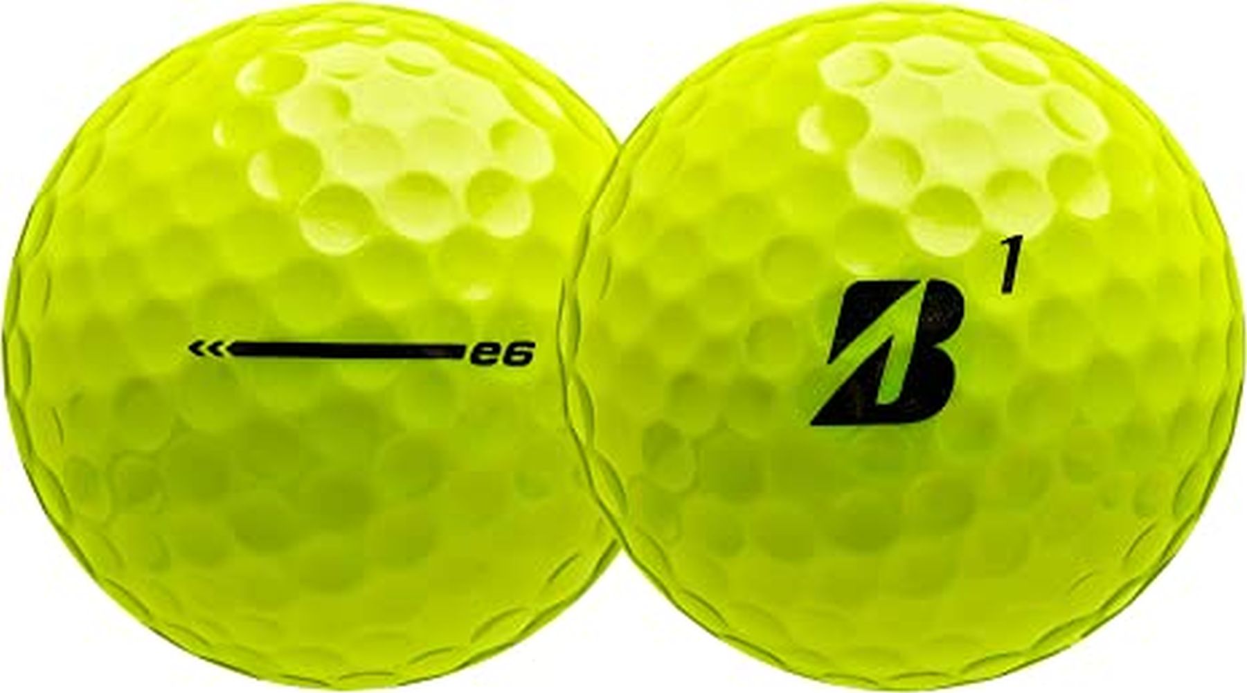 Bridgestone e6 Golf Balls (Yellow, 12pk) 1 Dozen 2023 Soft Feel, Long