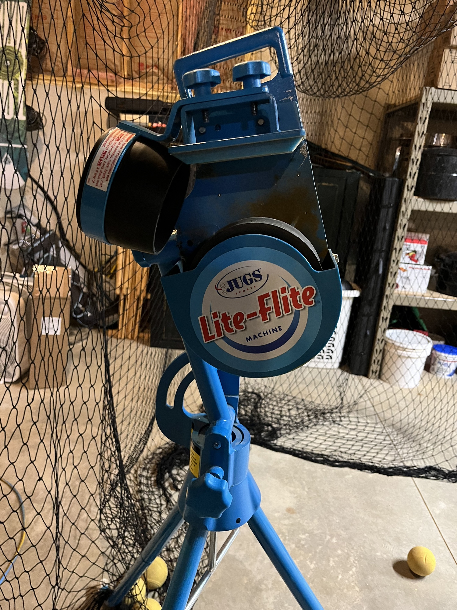 JUGS Lite Flite Baseball/Softball Pitching Machine and Batting Cage Net SidelineSwap