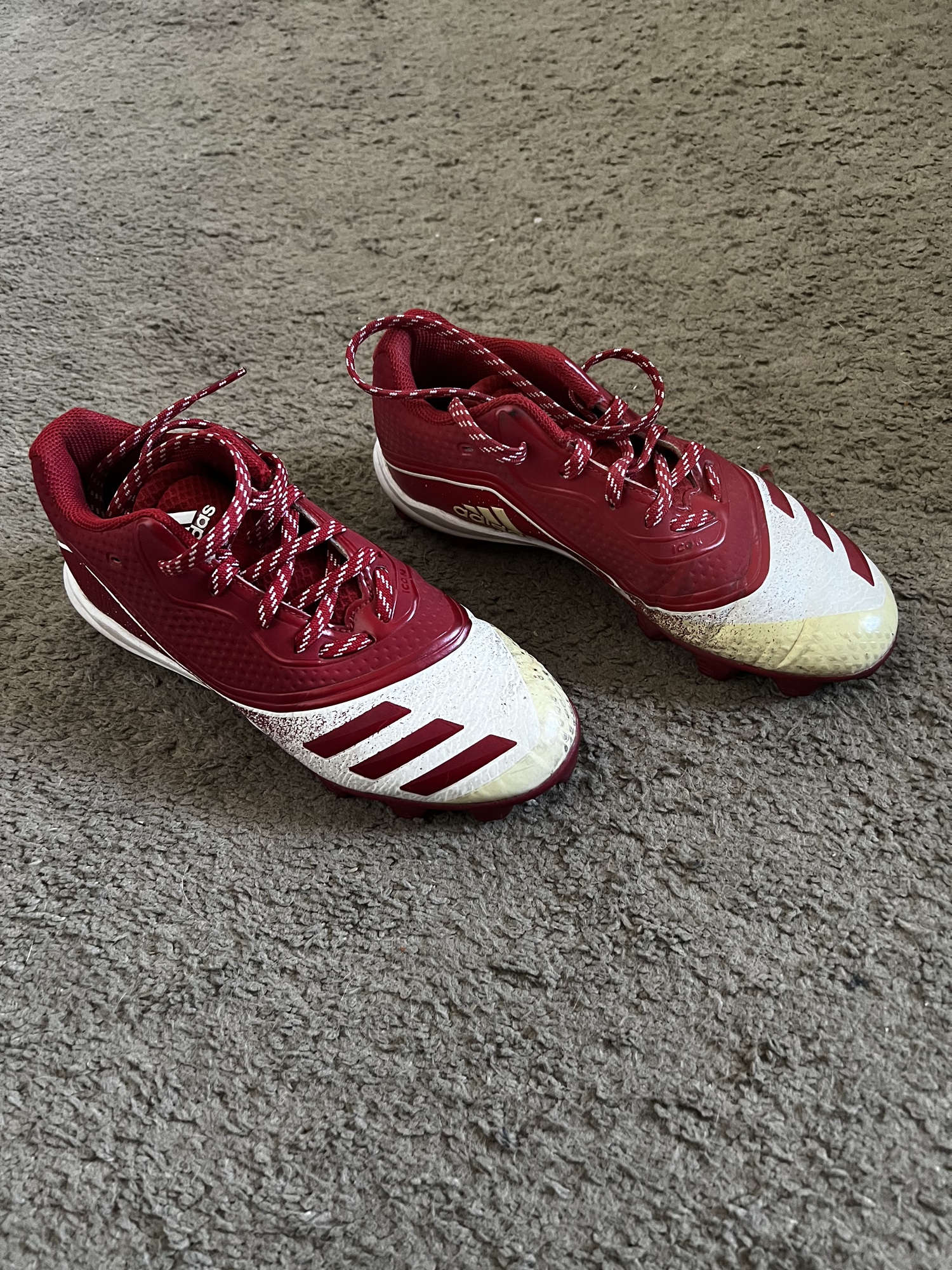 Red Used Adult Adidas Molded Cleats Cleats SidelineSwap
