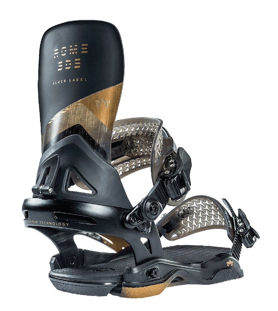 Rome Black Label Snowboard Bindings Men's L/XL Black (US 10.5 13) New