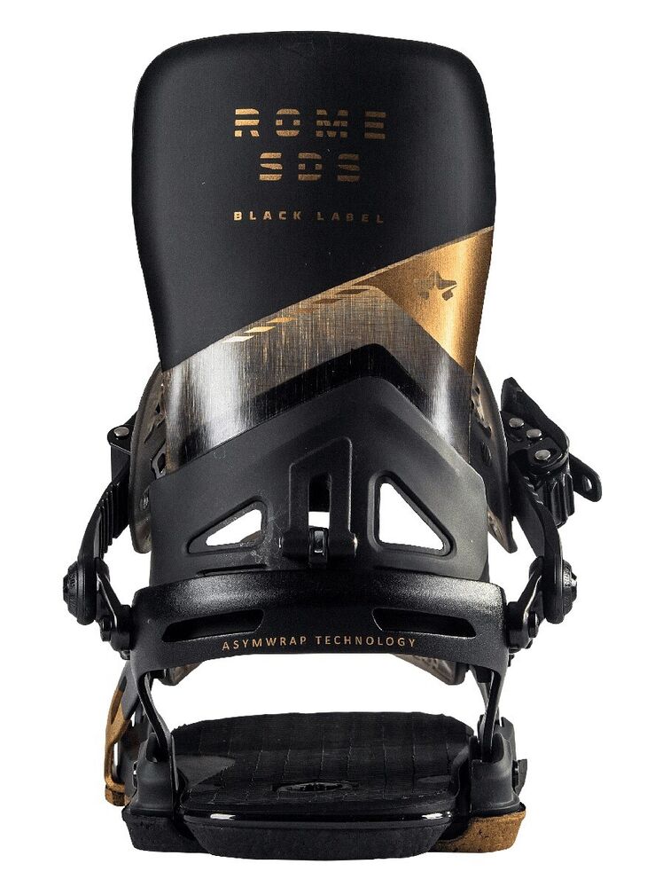 Rome Black Label Snowboard Bindings Men's L/XL Black (US 10.5 13) New