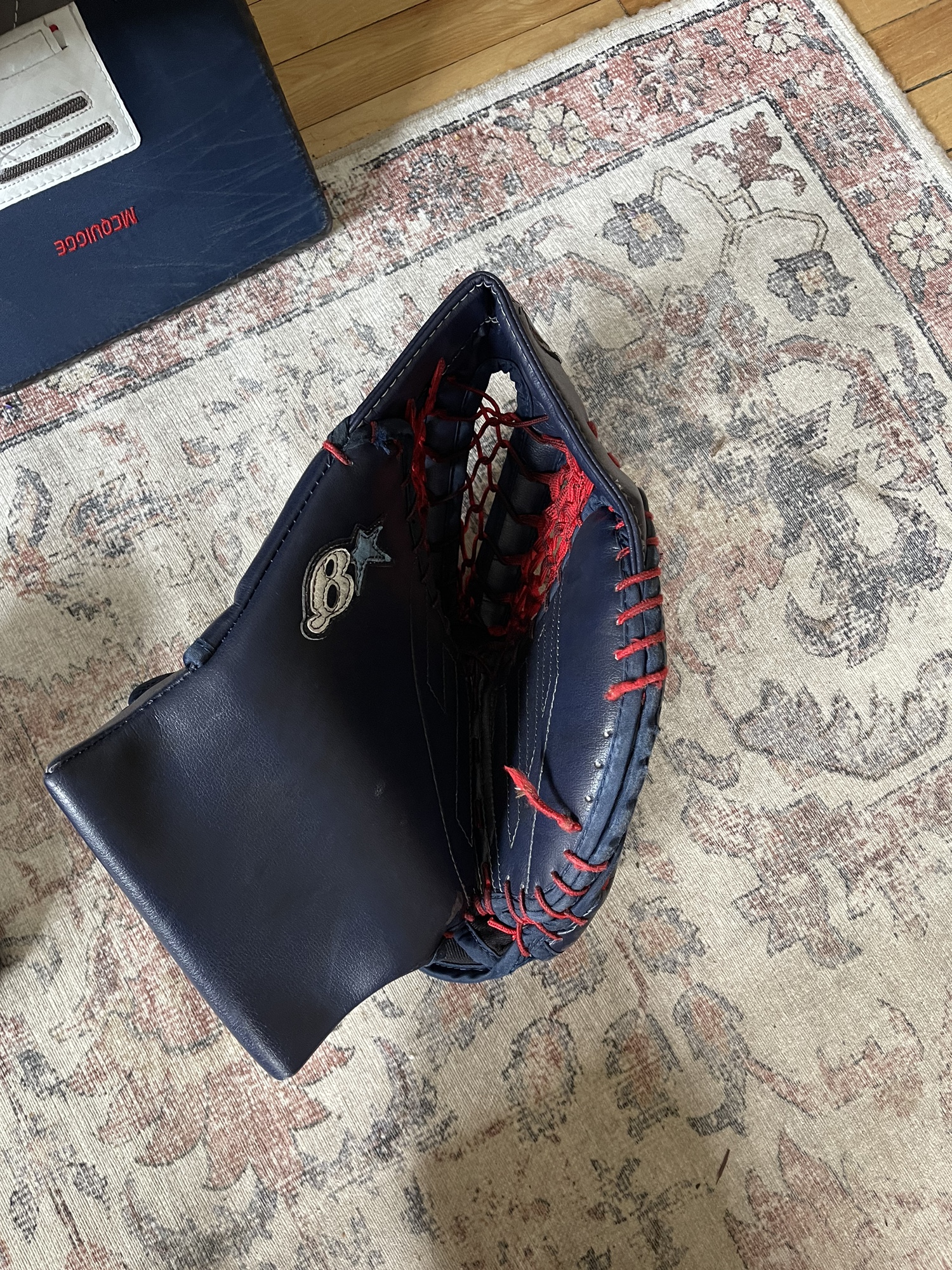 Brian’s Custom Riveters Top Gun Inspired Goalie Pads and Gloves