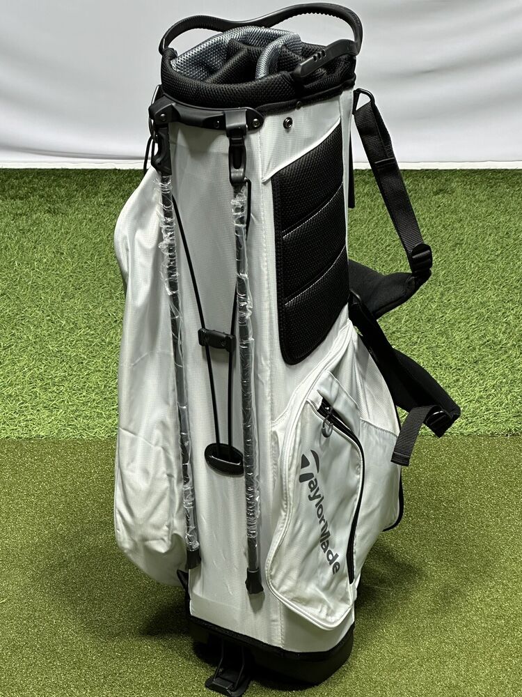 TaylorMade 2023 Pro Stand Carry 8Way Golf Bag WHITE w/ Rain Hood New