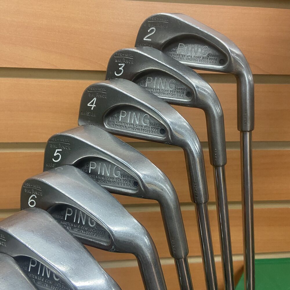 Vintage Antique Ping Karsten I Iron Set 2SW Steel Golf Clubs Black Dot SidelineSwap