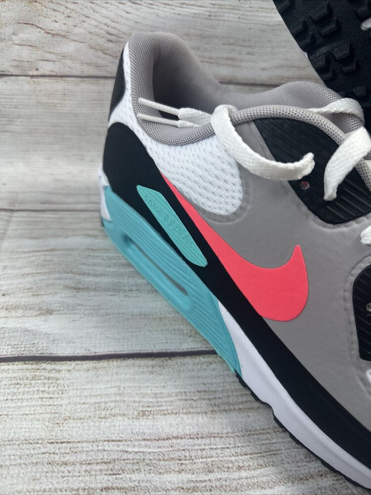 Air Max ゴルフシューズ NIKE Golf South Beach Men's Nike Air Max 90 Golf Shoes Aurora Hot Punch South