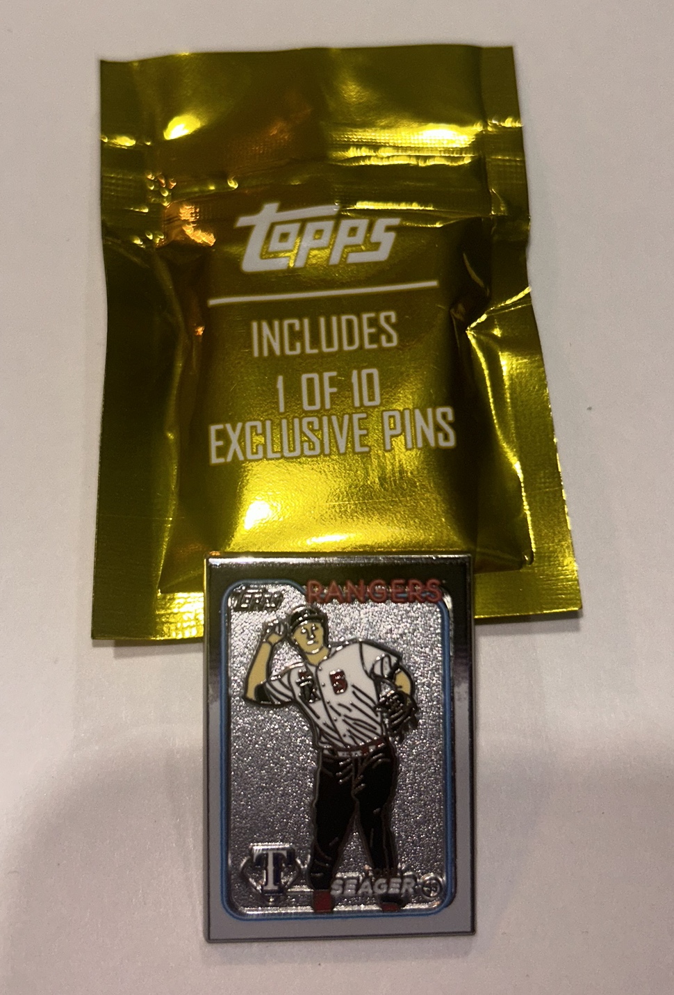 Topps 2024 Corey Seager Collectors Pin SidelineSwap