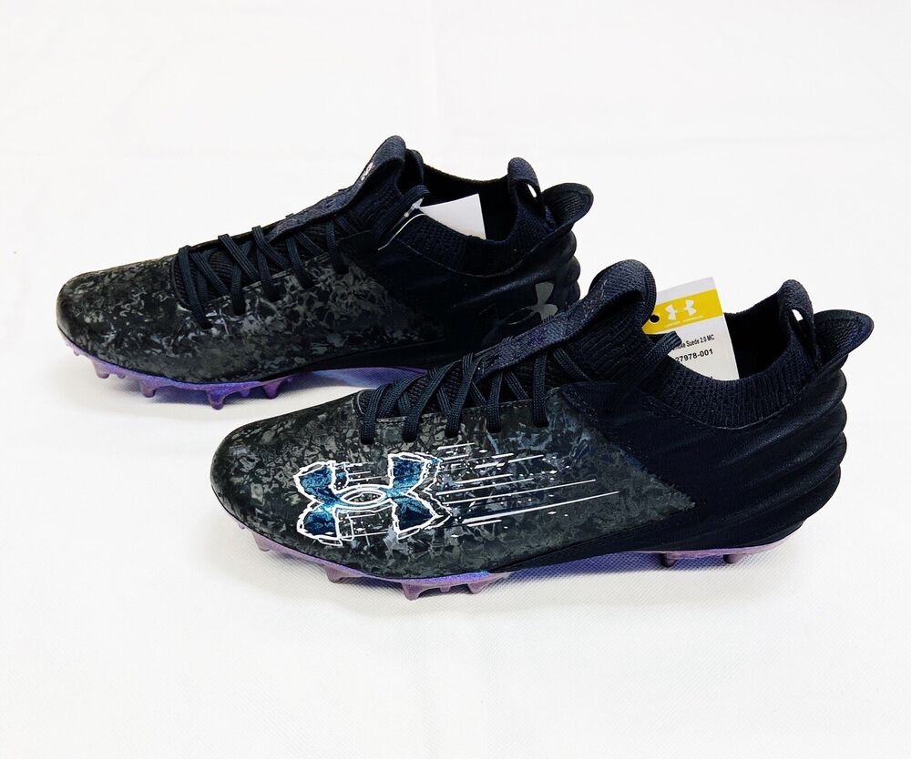 Suede Under Armour Spotlight Cleats Purple Under Armour Blur