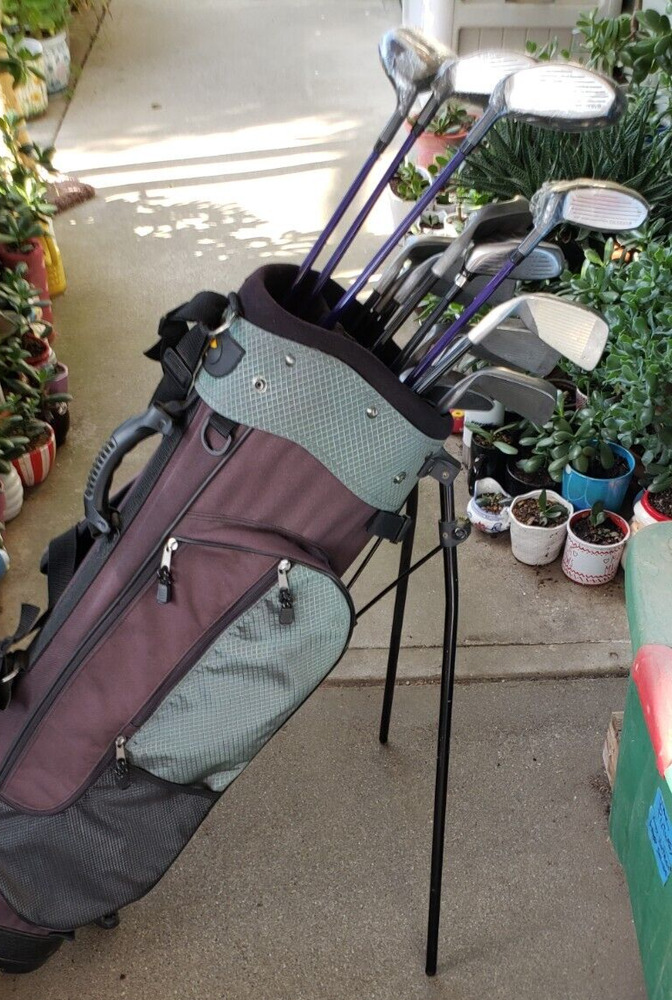 FULL SET MEN'S 15 PIECE GOLF SET 4 NEW WOODS HYBRID 9 IRONS PUTTER