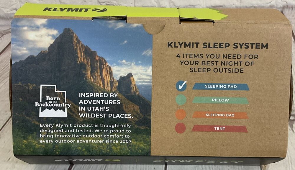 Klymit Static V2 Lightweight Sleeping Pad Durable Comfort V Chamber
