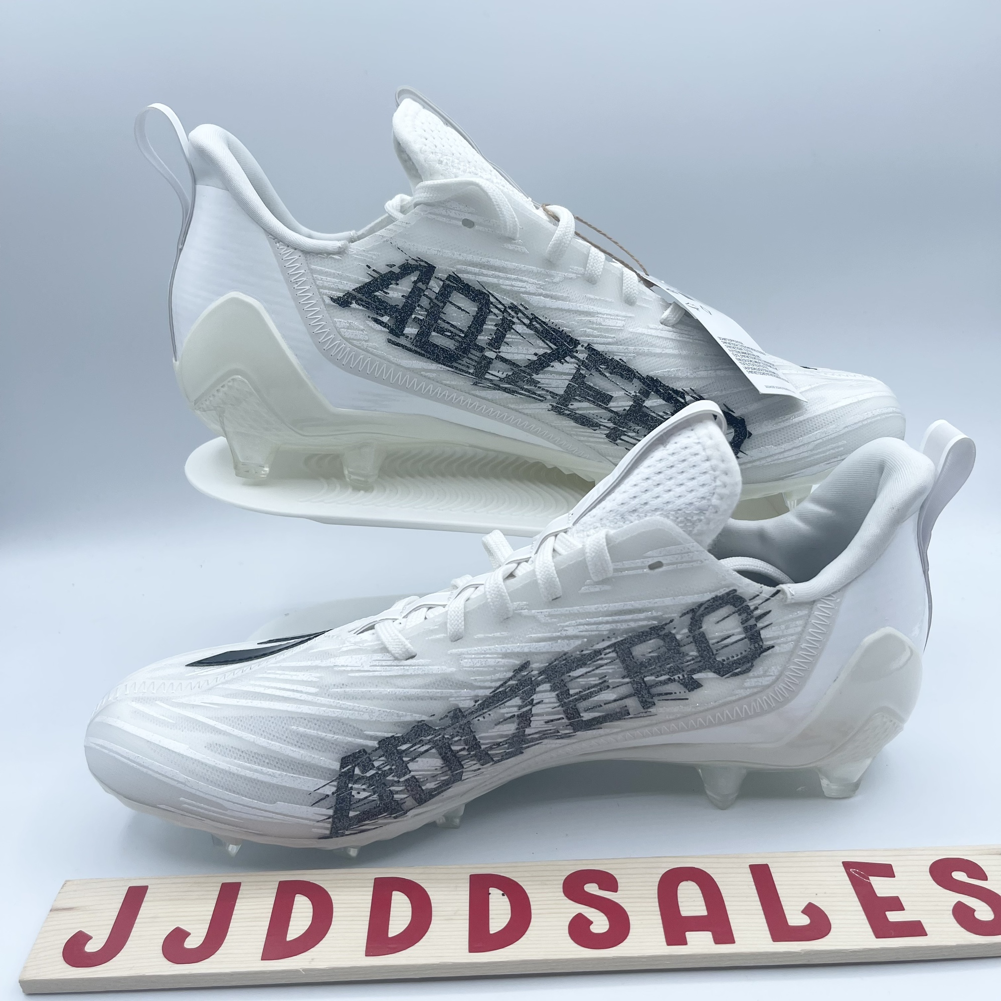 Adidas Adizero Football Cleats White Black GX4049 Men's Size