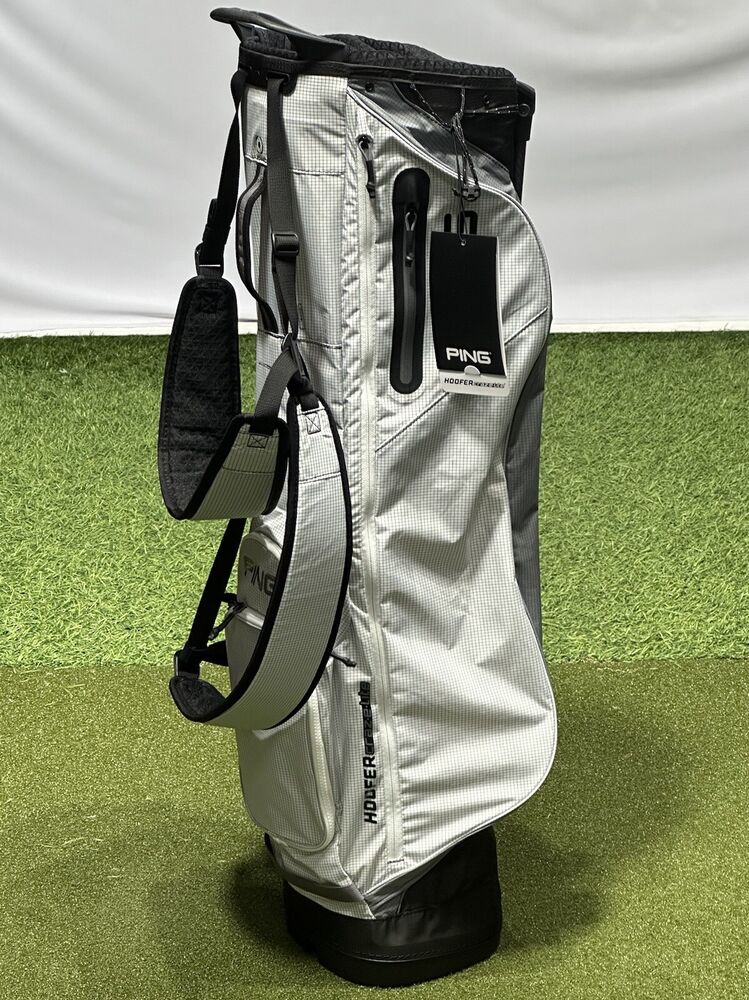 PING 2024 Hoofer Craz-E-Lite Stand Golf Bag White/Black NEW