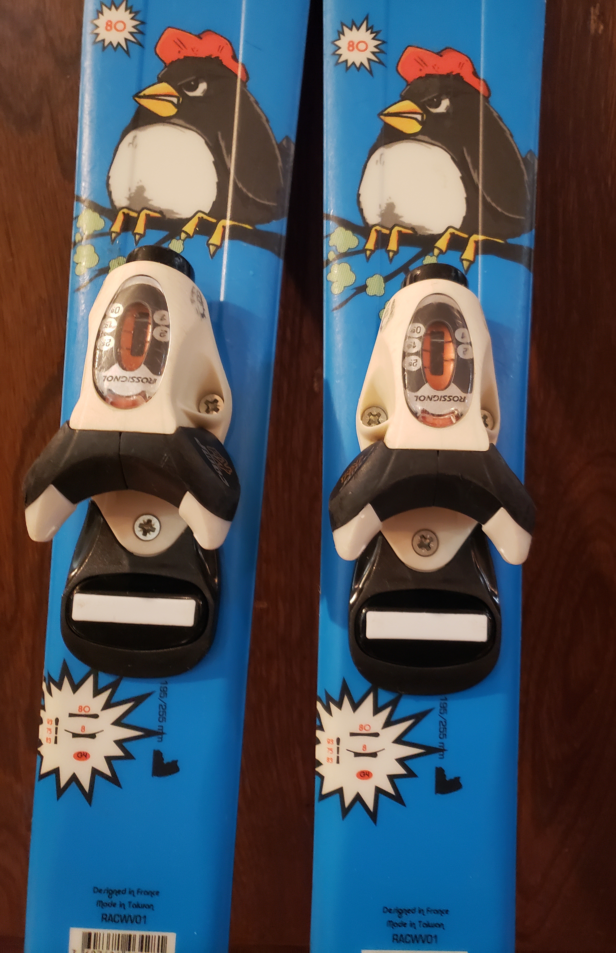 Rossignol スキーセット 80センチ 人気のペンギン KIDS 80cm SKIS ROSSIGNOL ROOSTIE w/ROSSIGNOL 2.5 BINDINGS