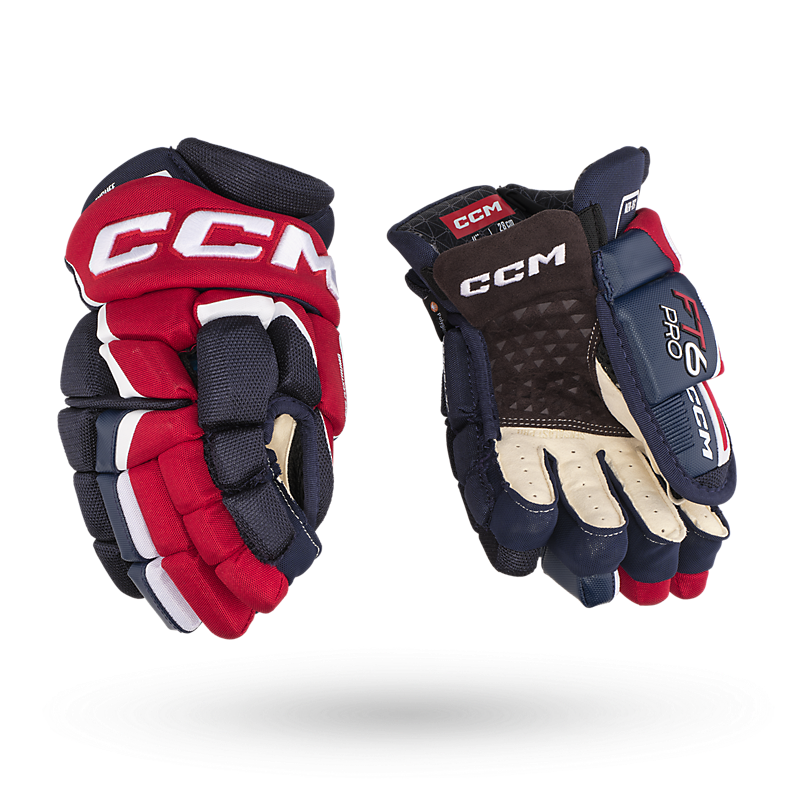 CCM　グローブ　HG　JETSPEED　FT6　PRO　SR CCM Jetspeed FT6 Pro - Pro Stock Hockey Gloves (Red⁄White)