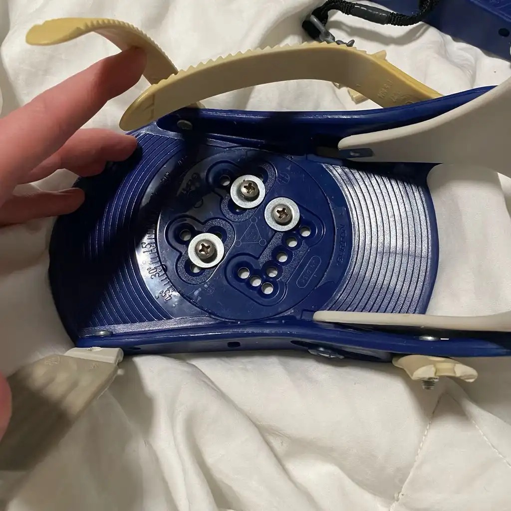 Vintage Blue Burton Snowboard Bindings Parts From Pro Model Ross