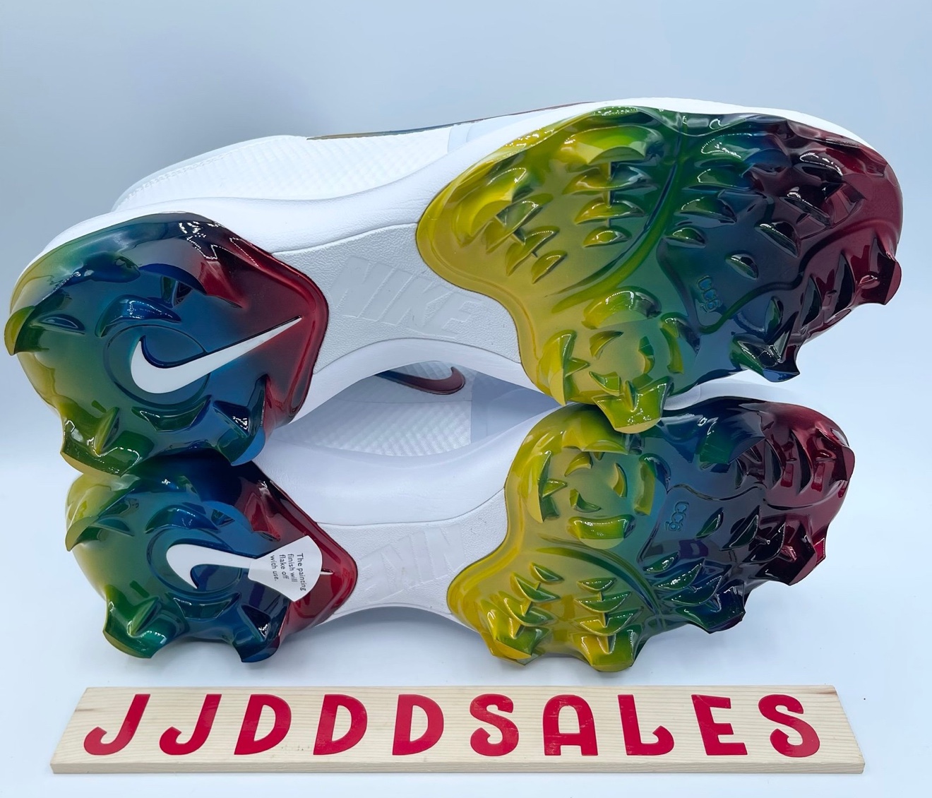 Nike Force Zoom Trout 9 Pro MCS Rainbow Baseball Cleats FB2908-106