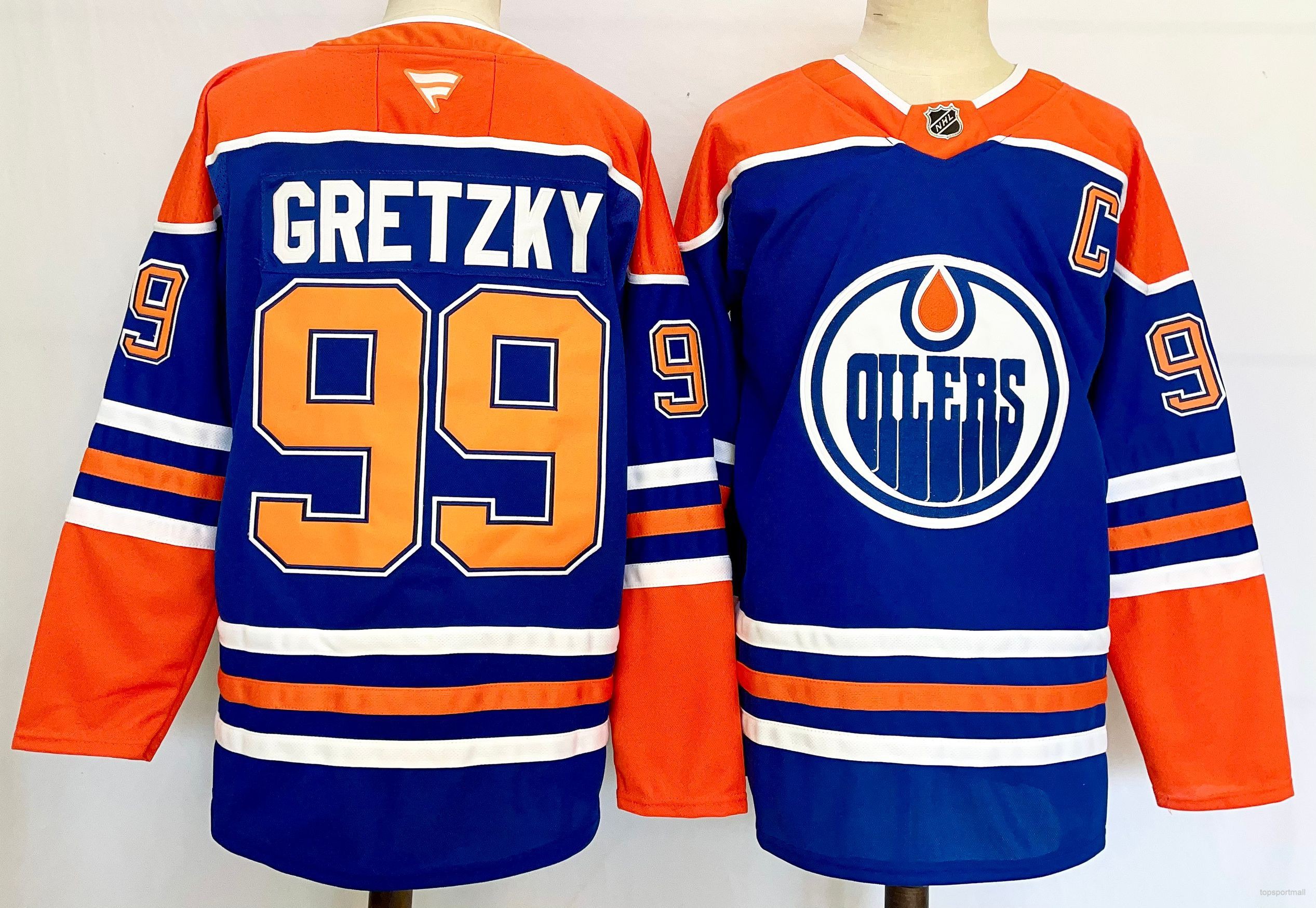 Edmonton Oilers 99 Wayne Gretzky Navy Blue Ice Hockey Jersey size