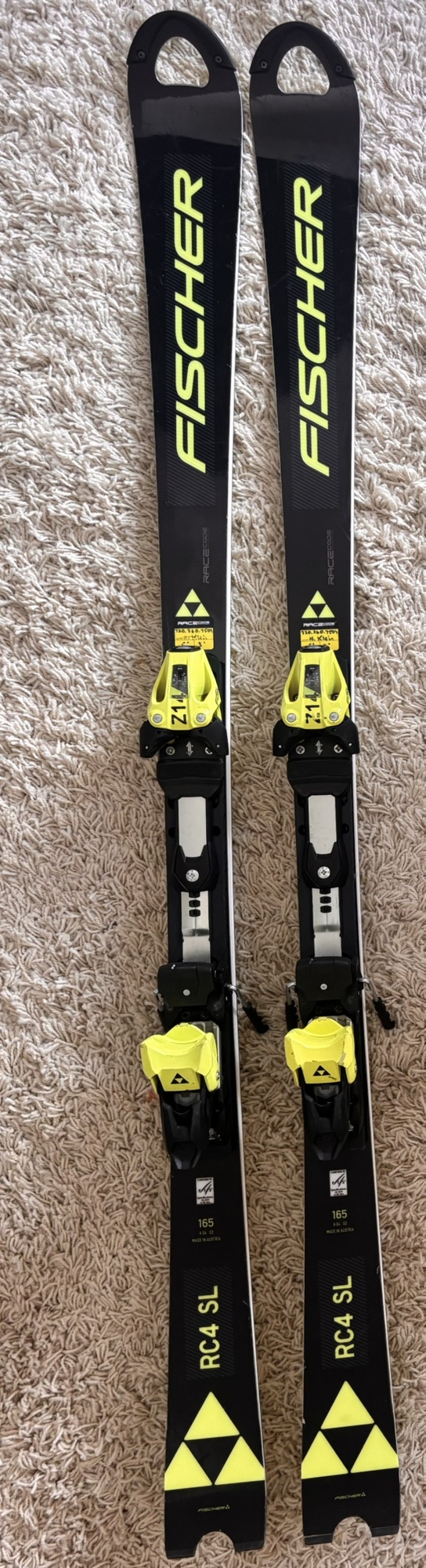 Men's 2023 Fischer 165 cm RC4 World Cup SL Skis With Bindings Max Men's 2023 Fischer 165 cm RC4 World Cup SL Skis With Bindings Max