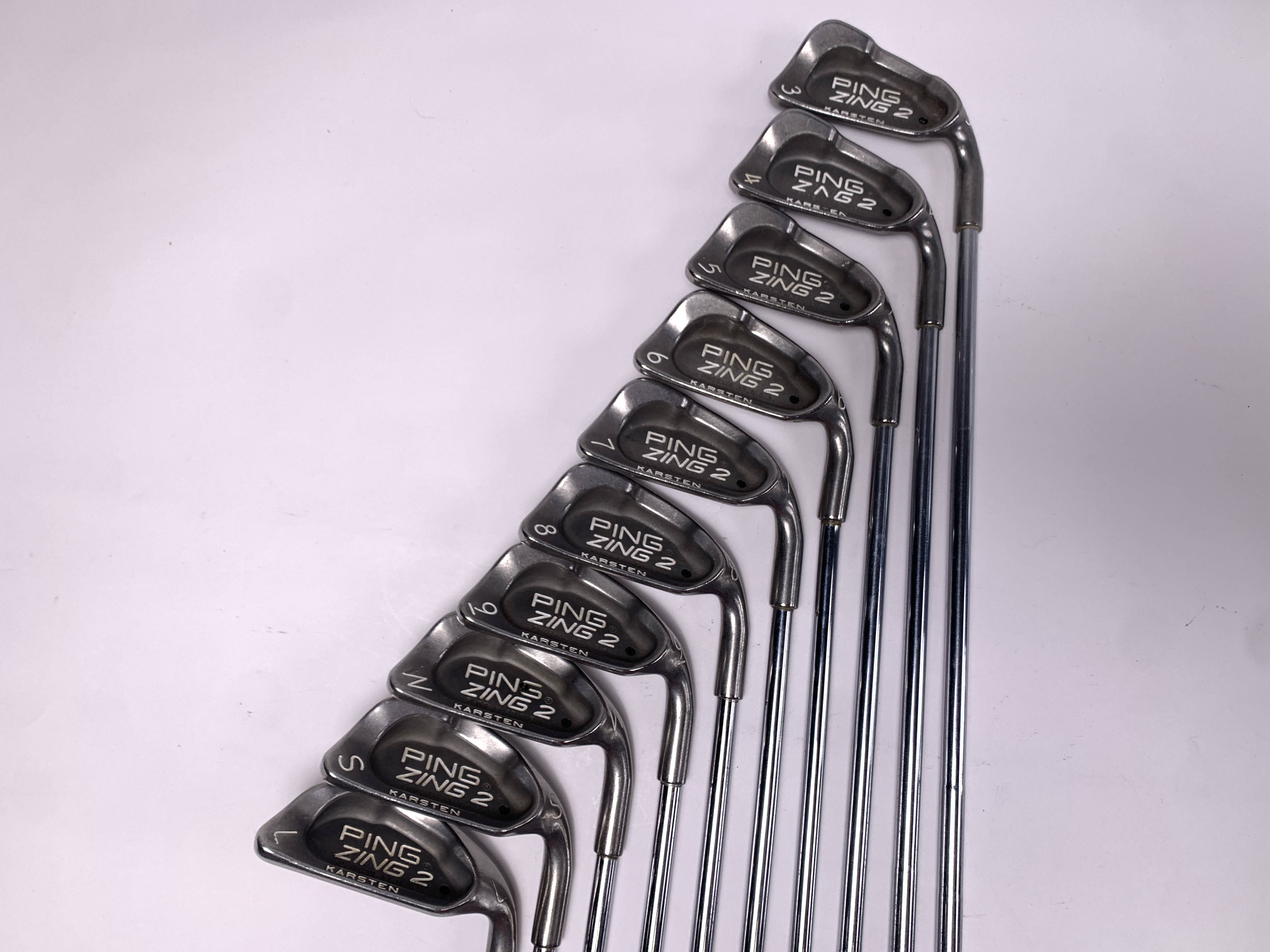 PING ZING 2 1番 3番セット Ping Zing 2 Iron Set 3-PW+SW+LW Orange Dot Karsten 101