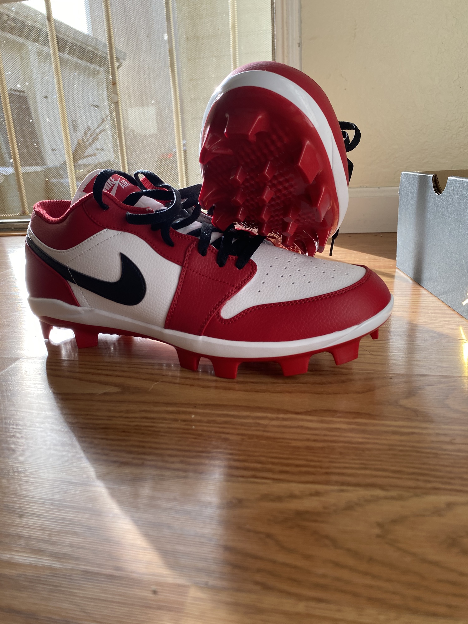 Jordan 11 Red Baseball Cleats 