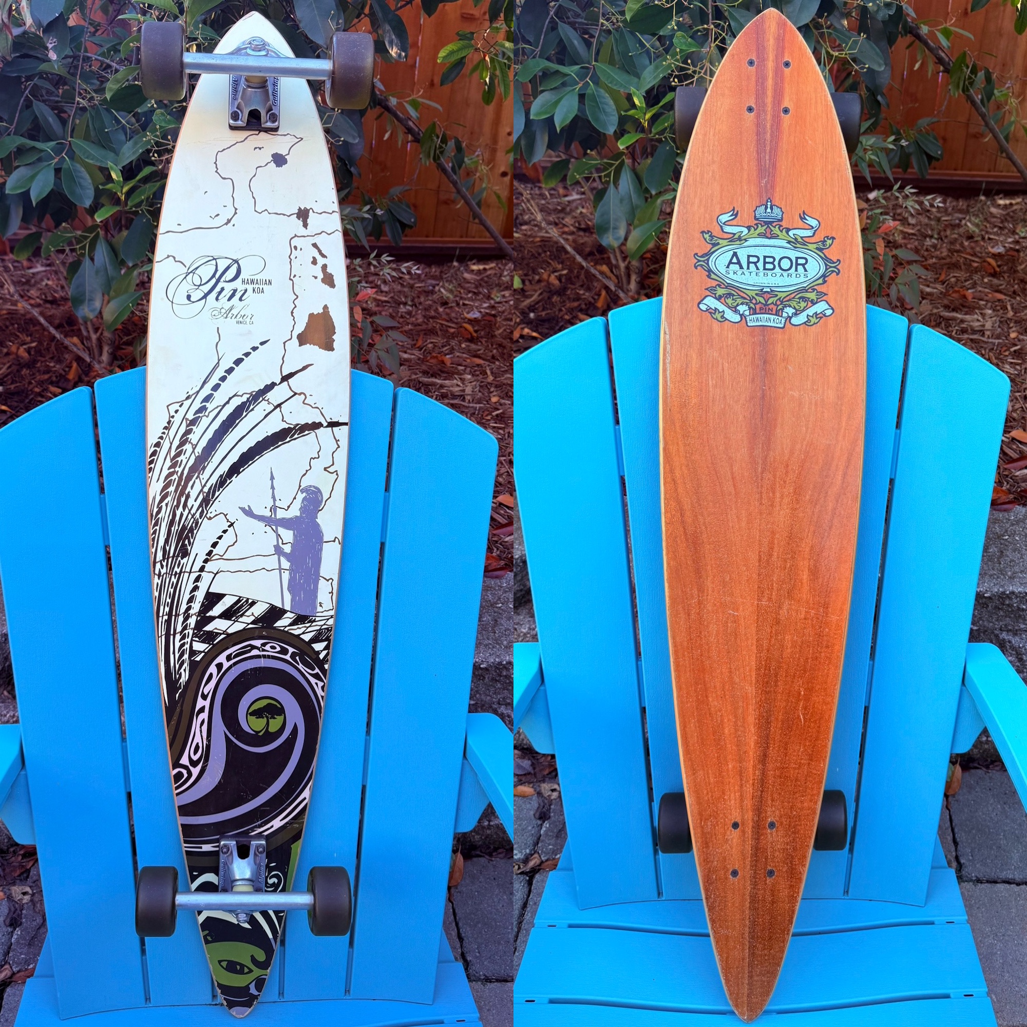 スケートボード Arbor skateboards bug hawaiian koa Arbor Skateboards Hawaiian Koa Classic Pintail Complete Longboard