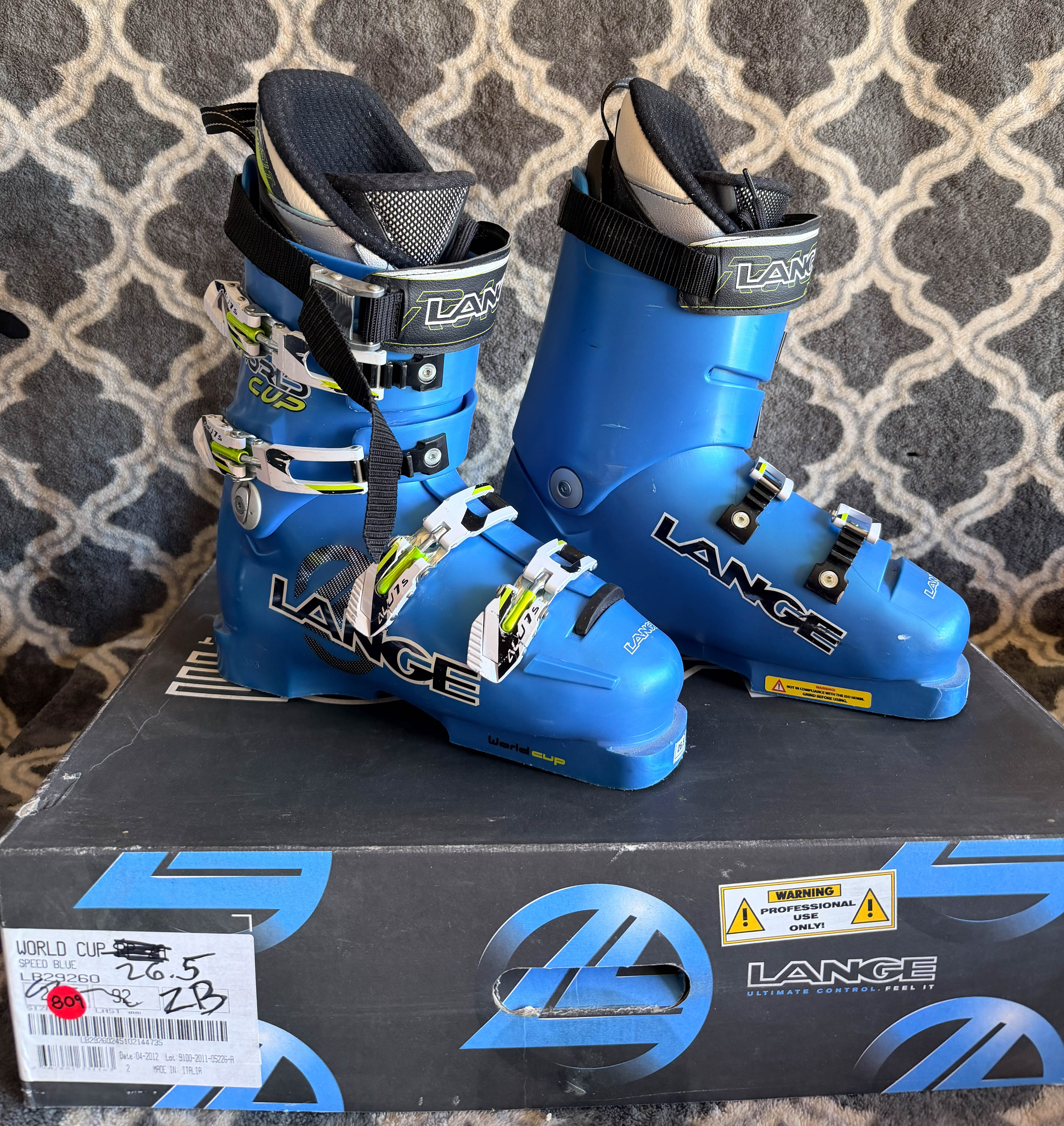 Lange World Cup RP ZB Speed Race Ski Boots Flex-140 Size-26.5