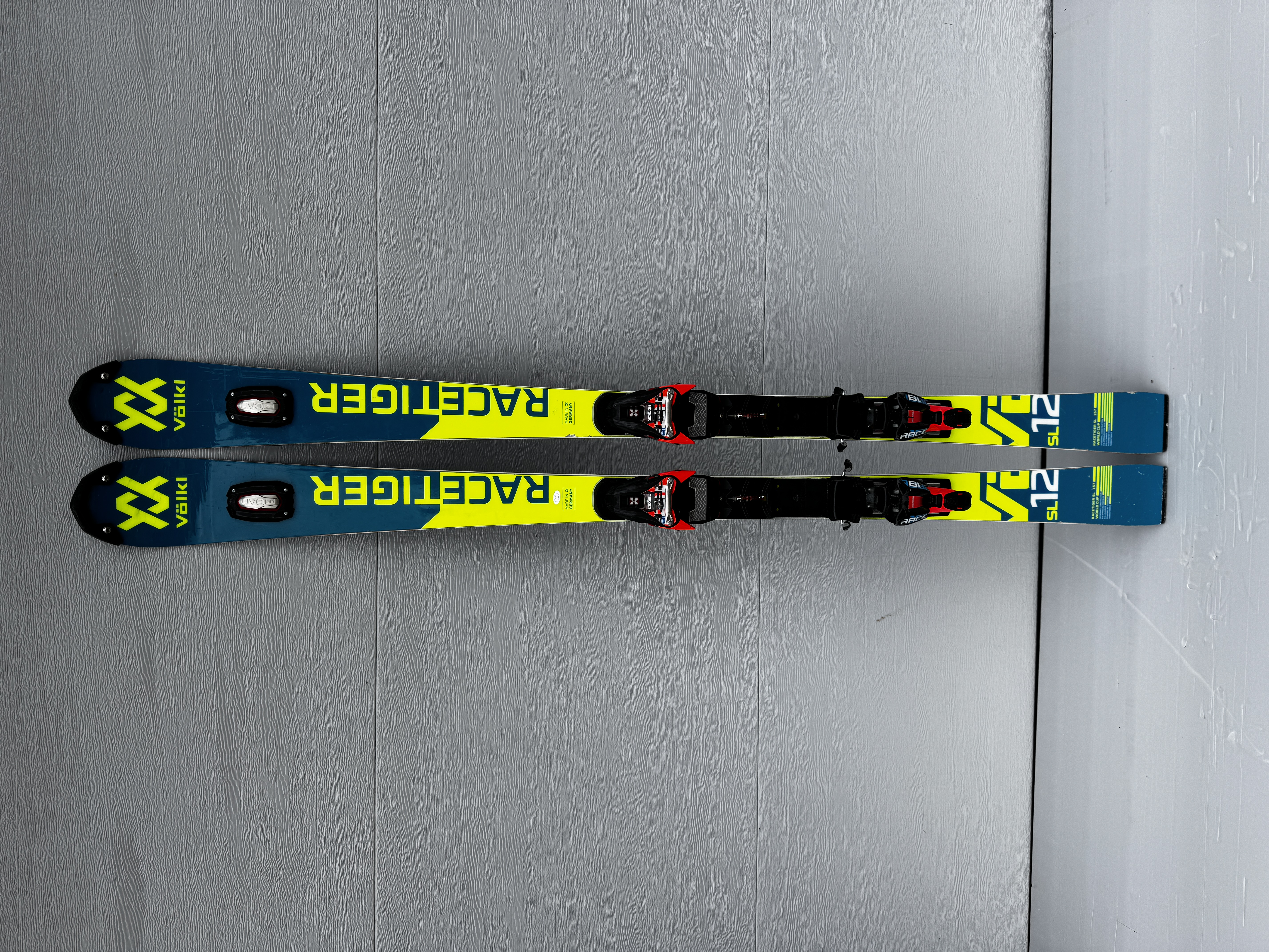 Volkl SL Racetiger Speedwall 150 World Cup Race Skis—Marker