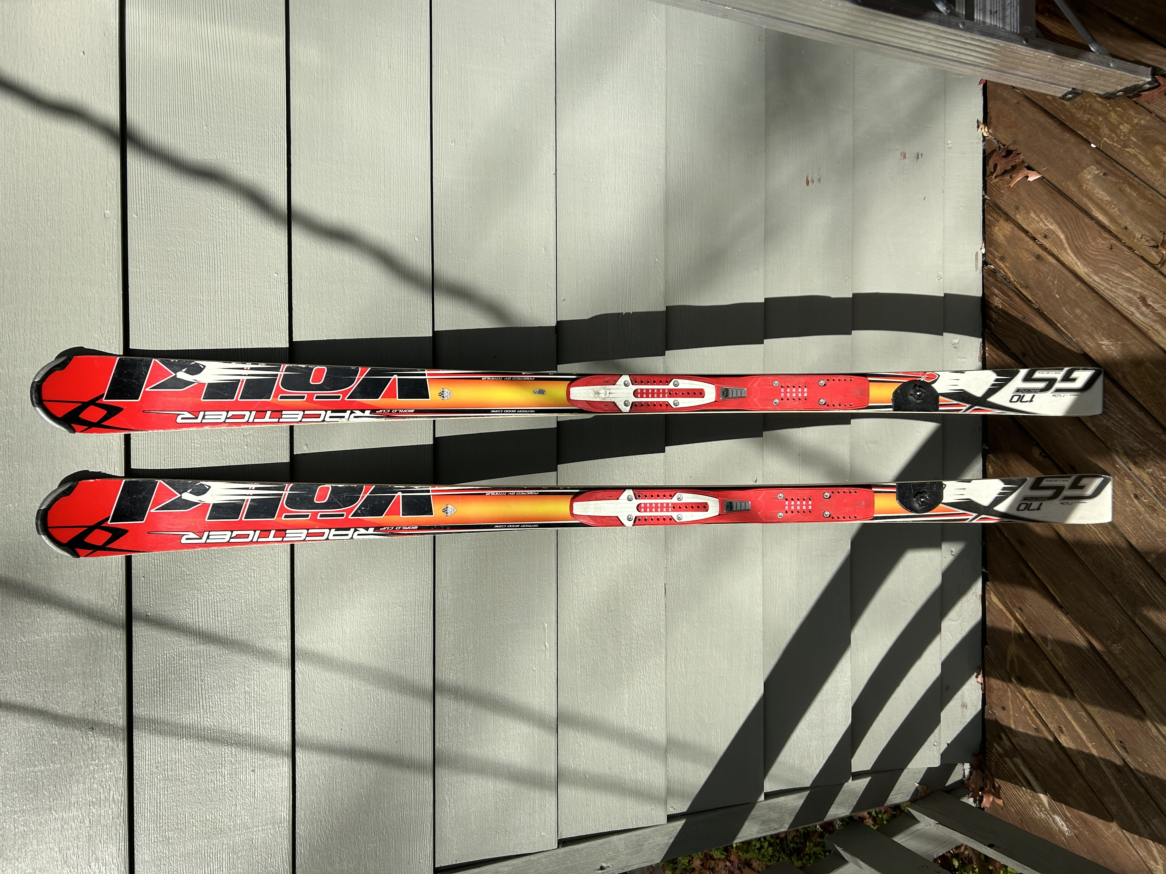FIS Volkl 188 cm Racing Racetiger GS Skis With Bindings Max Din 12